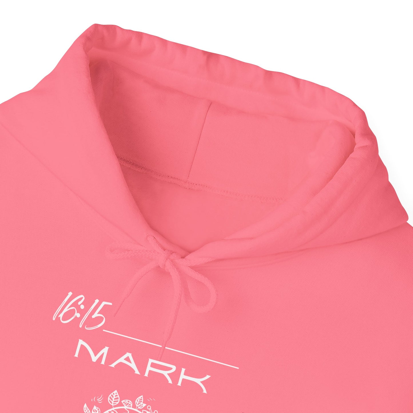 Mark 16:15 w/ Full Scripture On Back Unisex Heavy Blend™ Hooded Sweatshirt