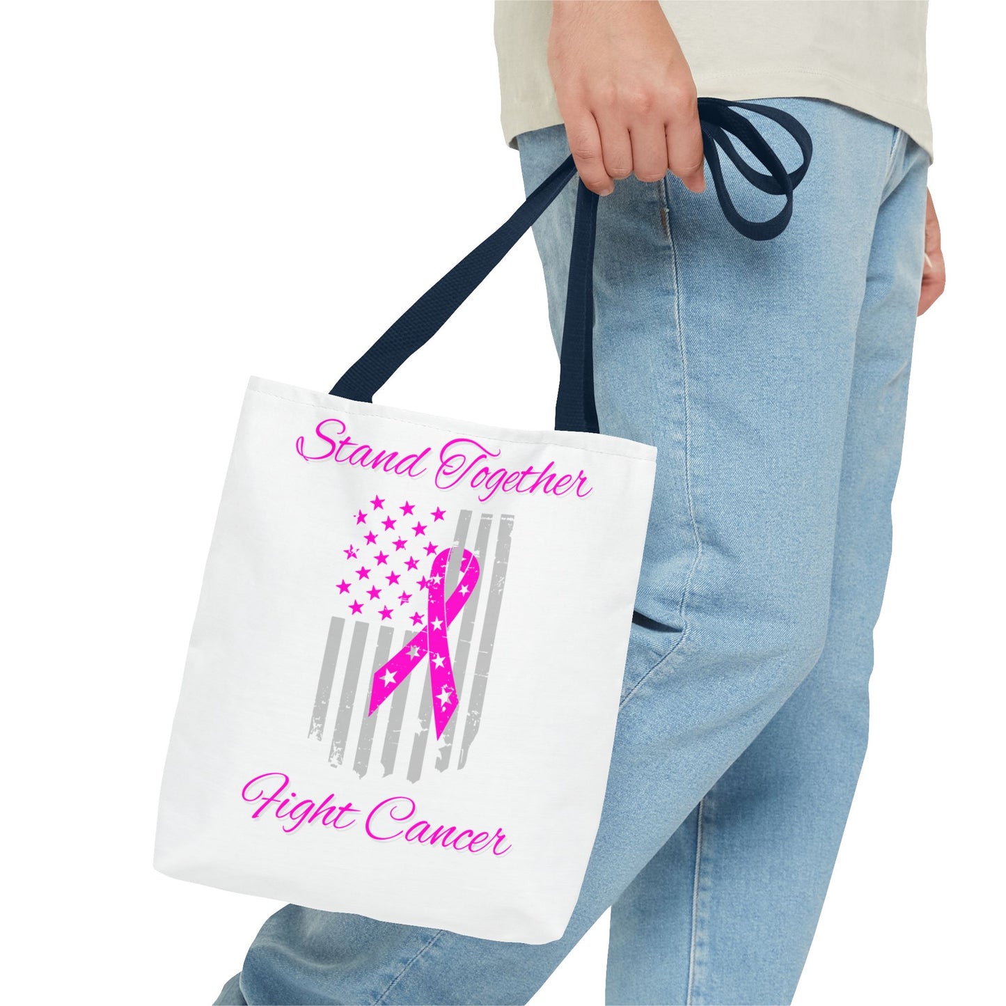 Stand Together Fight Breast Cancer Tote Bag (AOP)