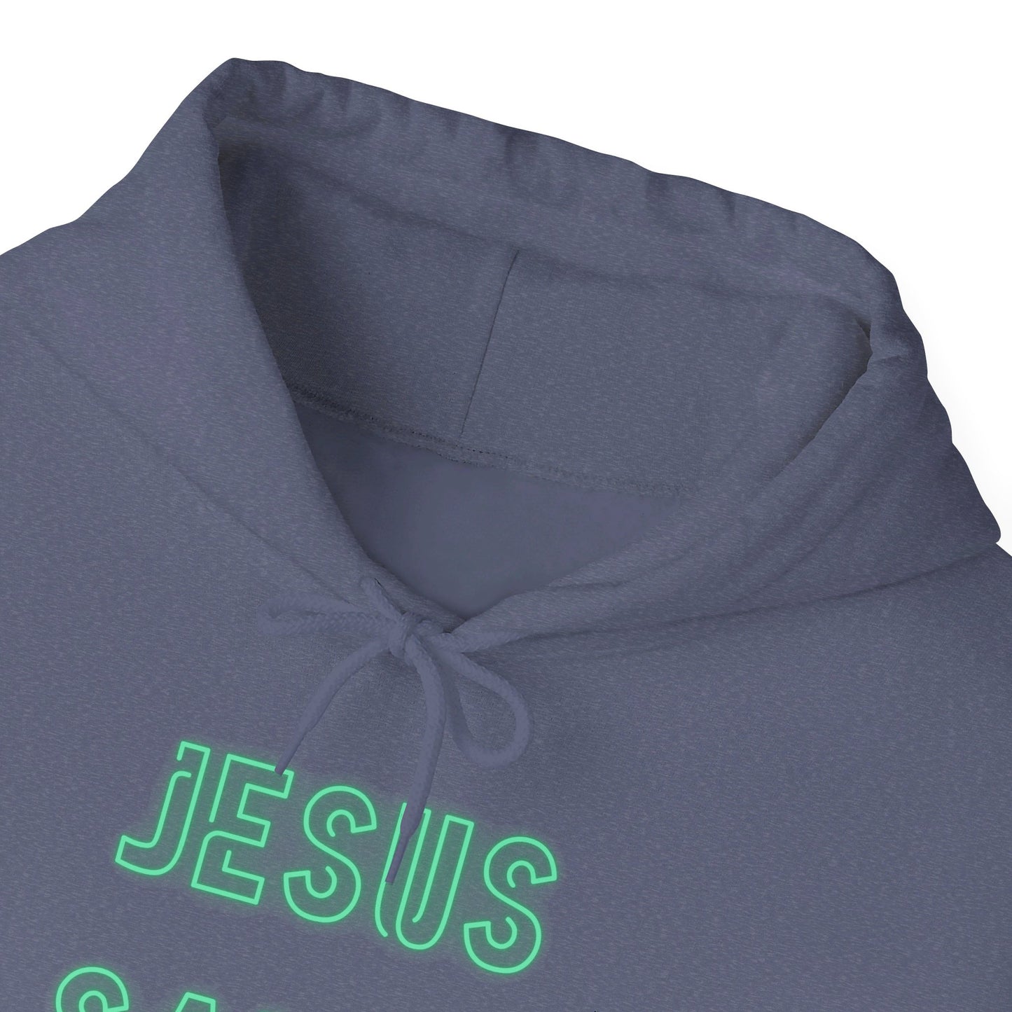 Jesus Saves Neon Signage Green Unisex Heavy Blend™ Hooded Sweatshirt