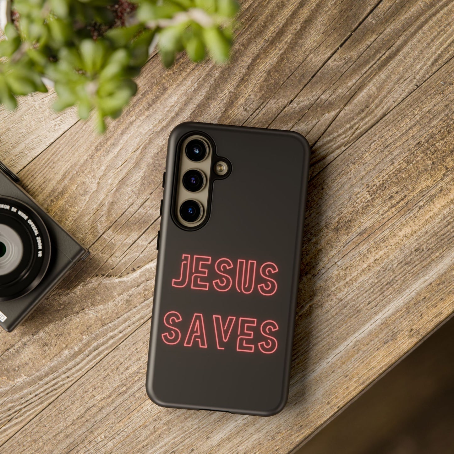 Jesus Saves Neon Signage Tough Cases Iphone Samsung Google