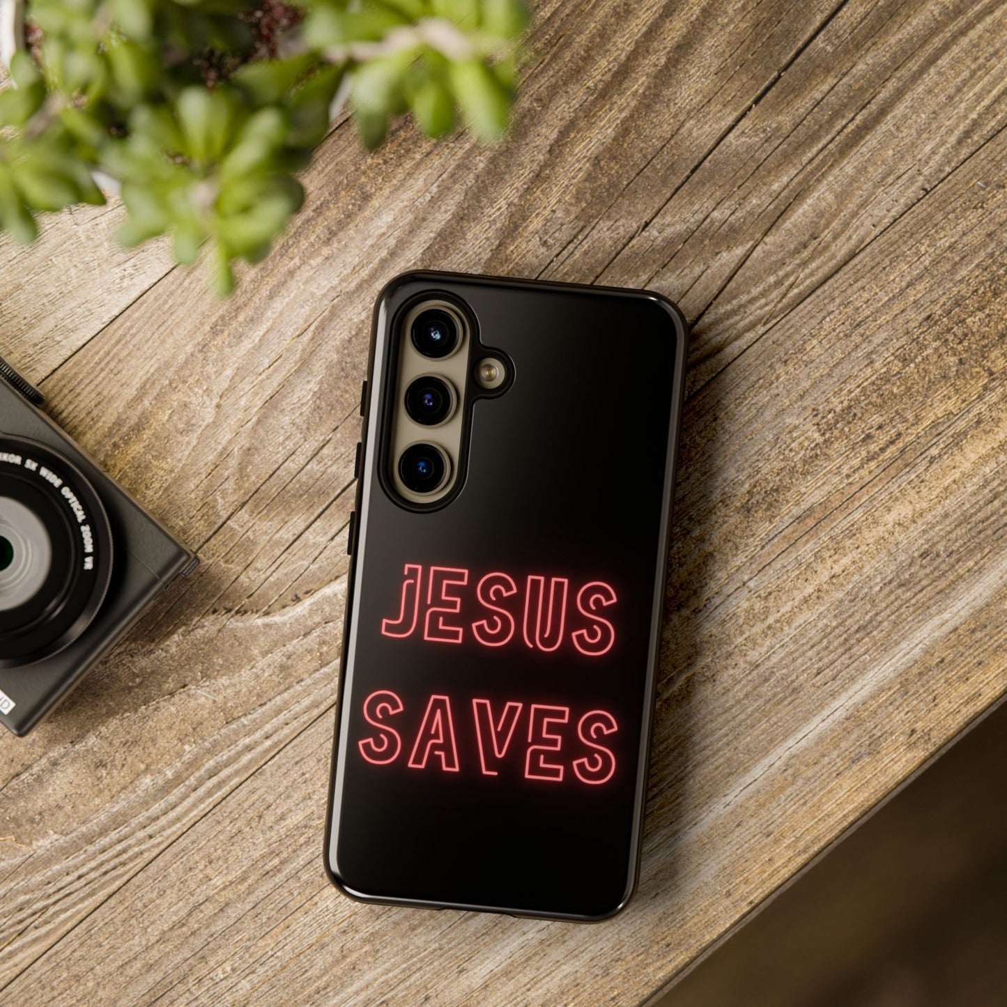 Jesus Saves Neon Signage Tough Cases Iphone Samsung Google