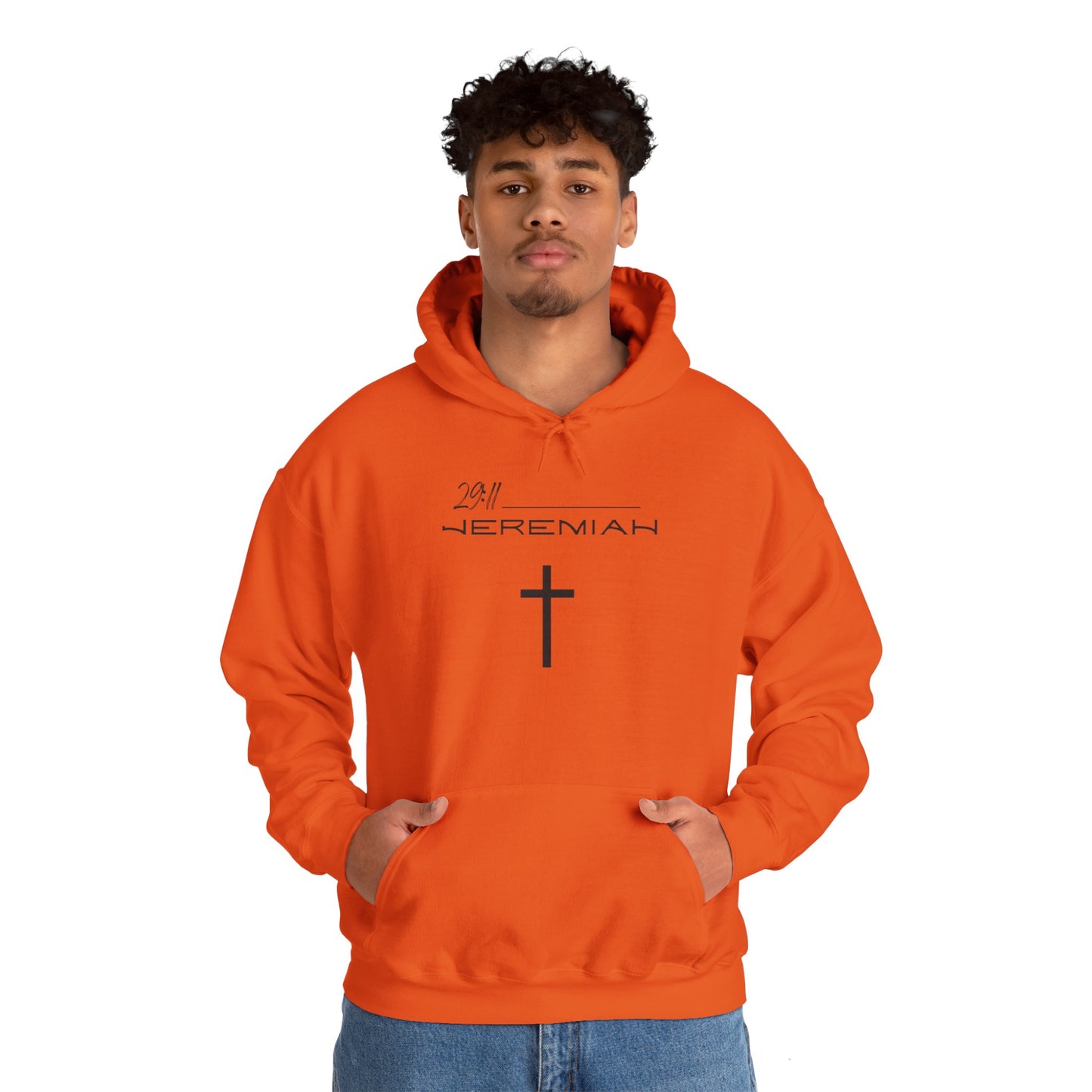 Jeremiah 29:11 w/ Full Scripture On Back Unisex Heavy Blend™ Hooded Sweatshirt