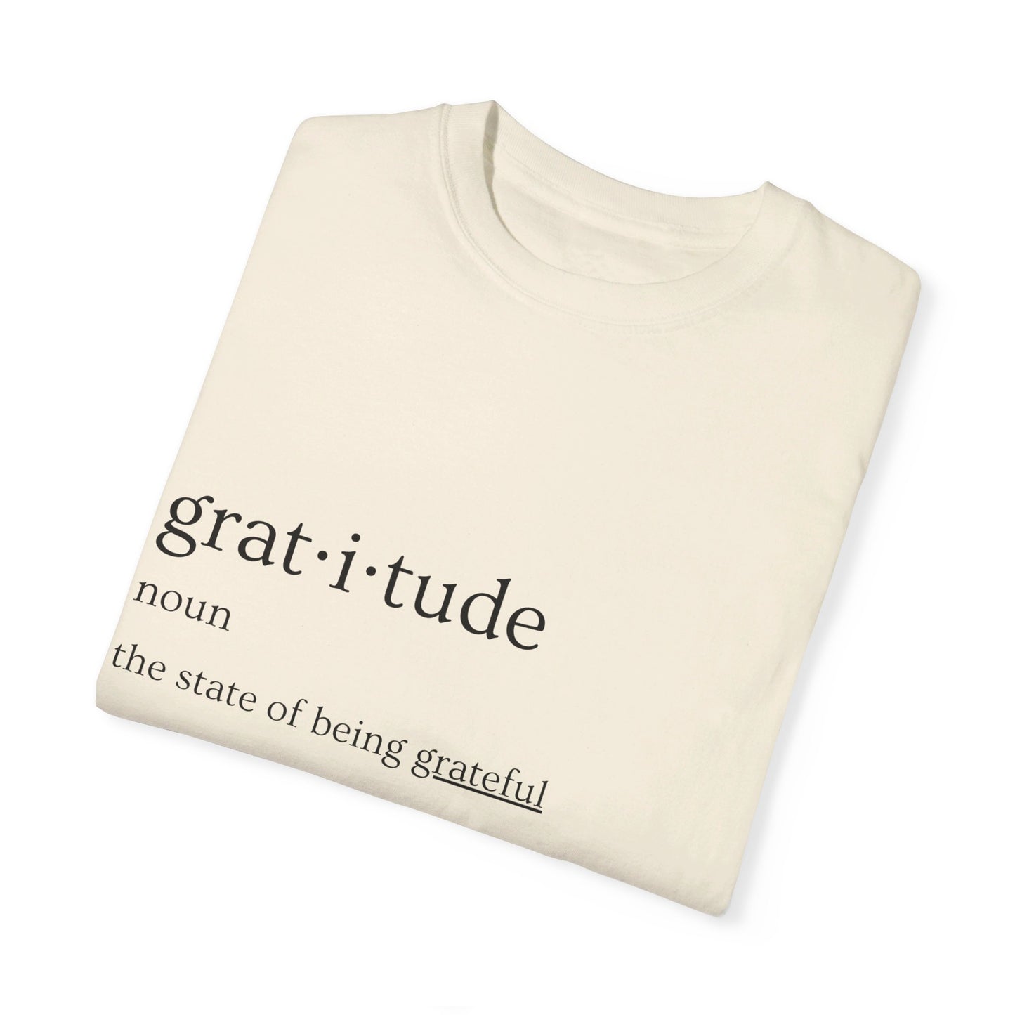 Gratitude Definition Unisex Garment-Dyed T-shirt