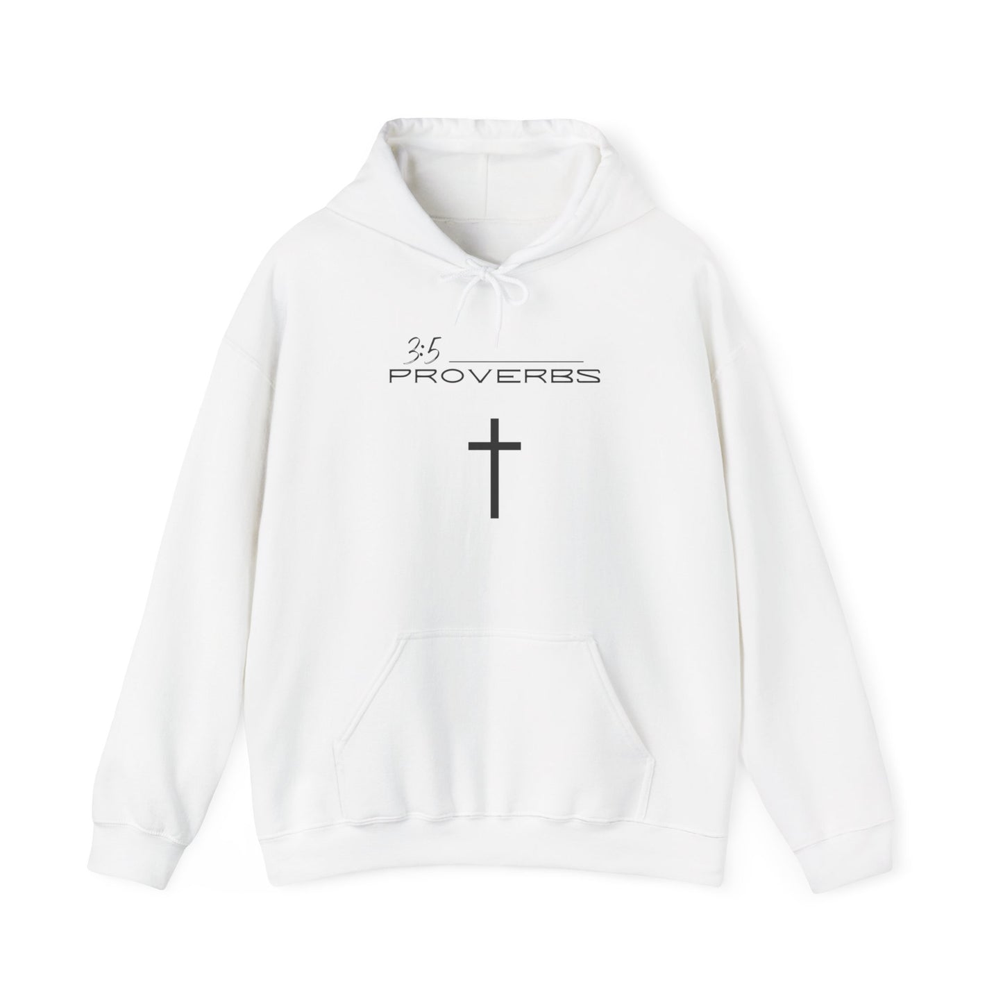 Proverbs 3:5 w/ Full Scripture On Back Unisex Heavy Blend™ Hooded Sweatshirt