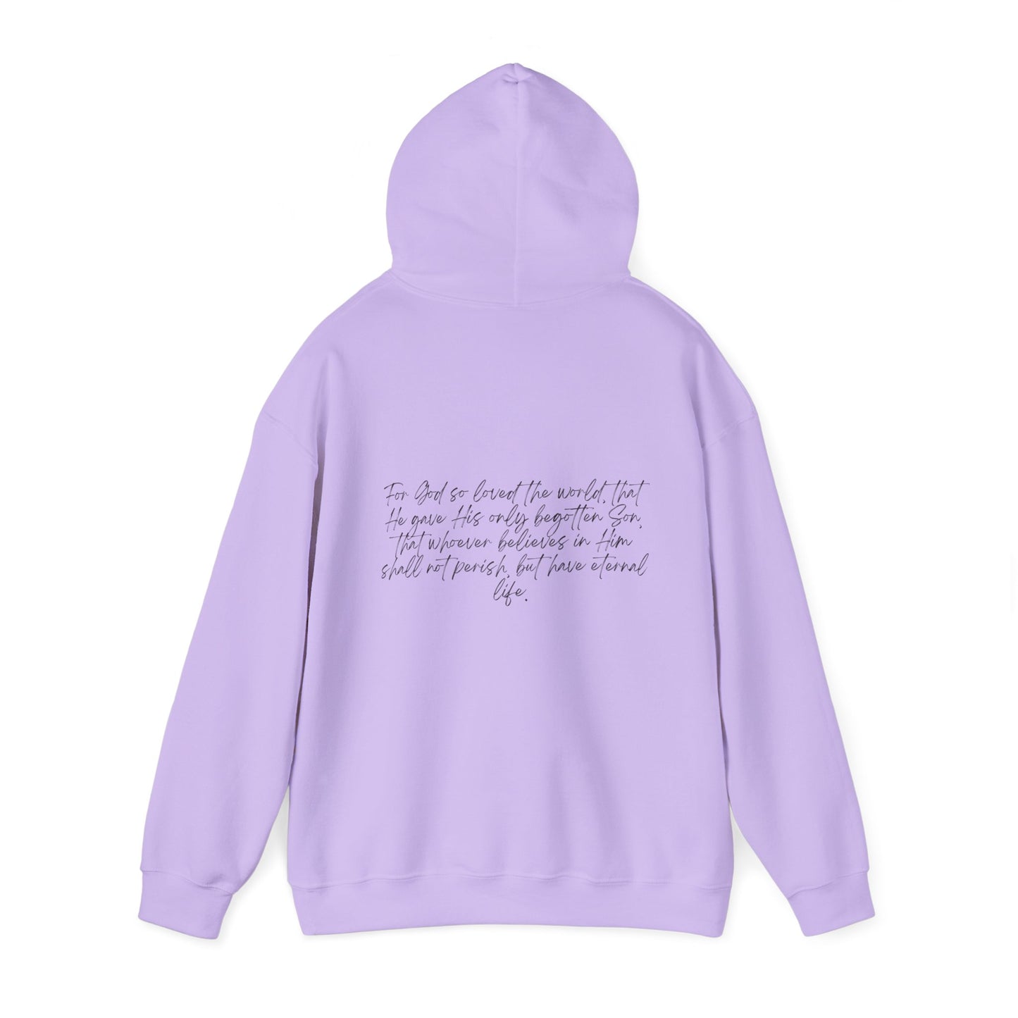 John 3:16 w/ Full Scripture On Back Unisex Heavy Blend™ Hooded Sweatshirt