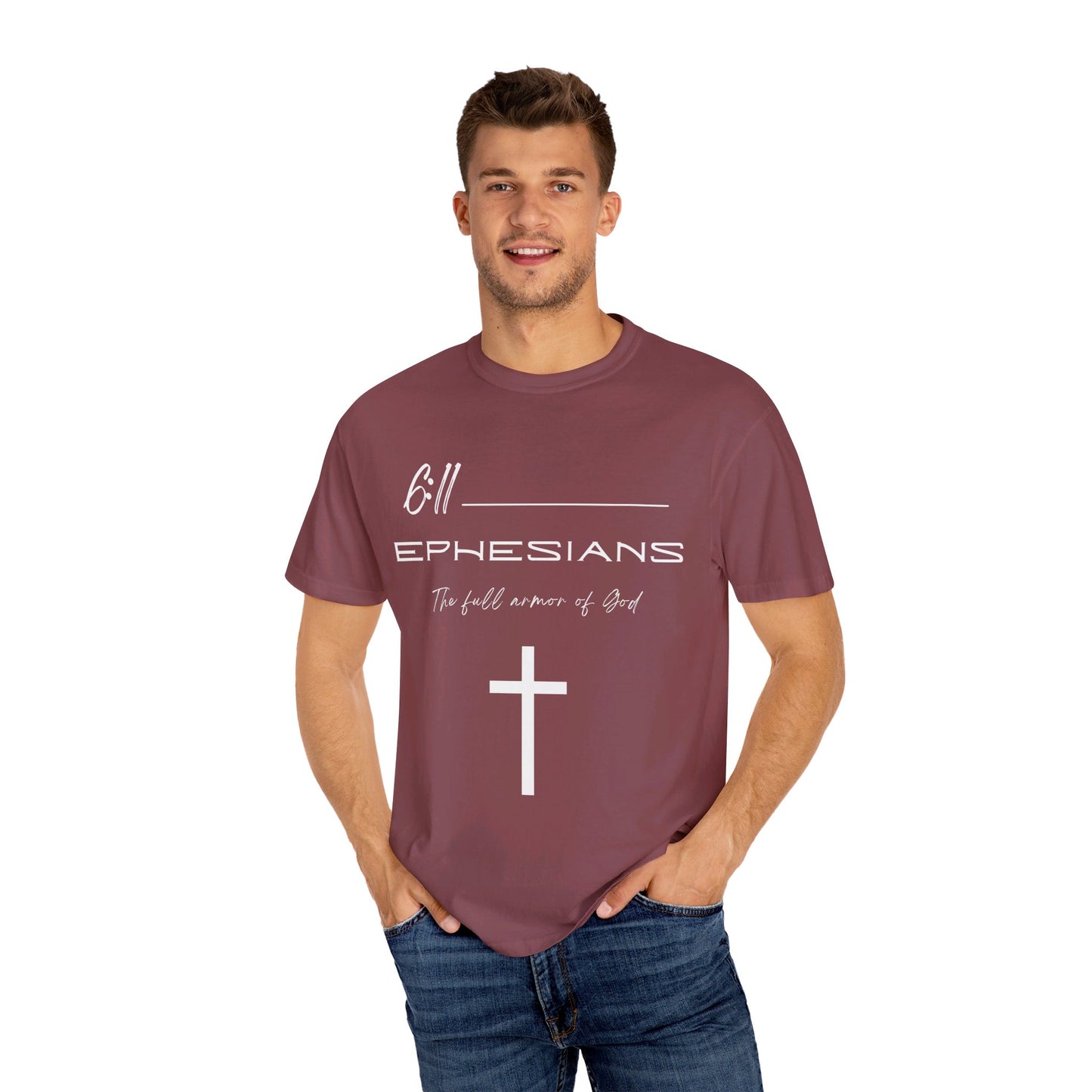 Ephesians 6:11 Armor of God Unisex Garment-Dyed T-shirt