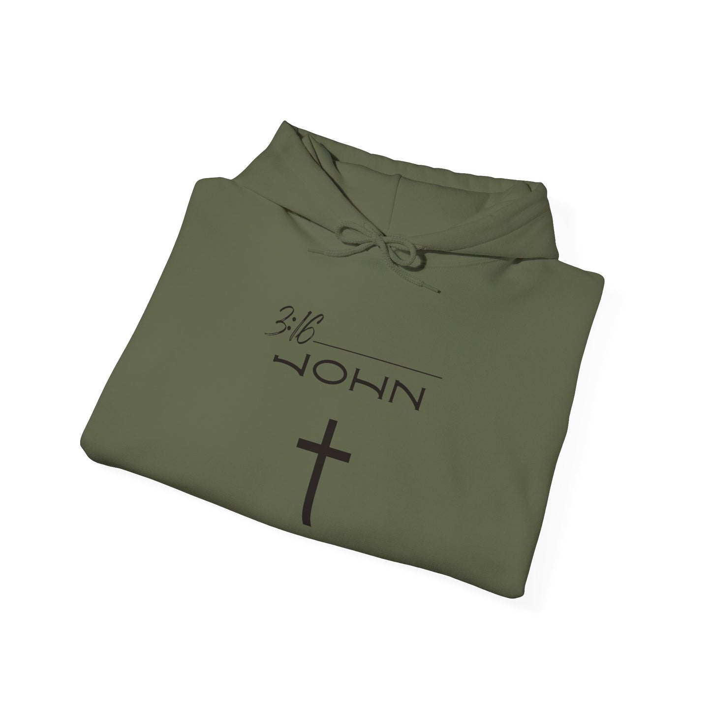 John 3:16 w/ Full Scripture On Back Unisex Heavy Blend™ Hooded Sweatshirt