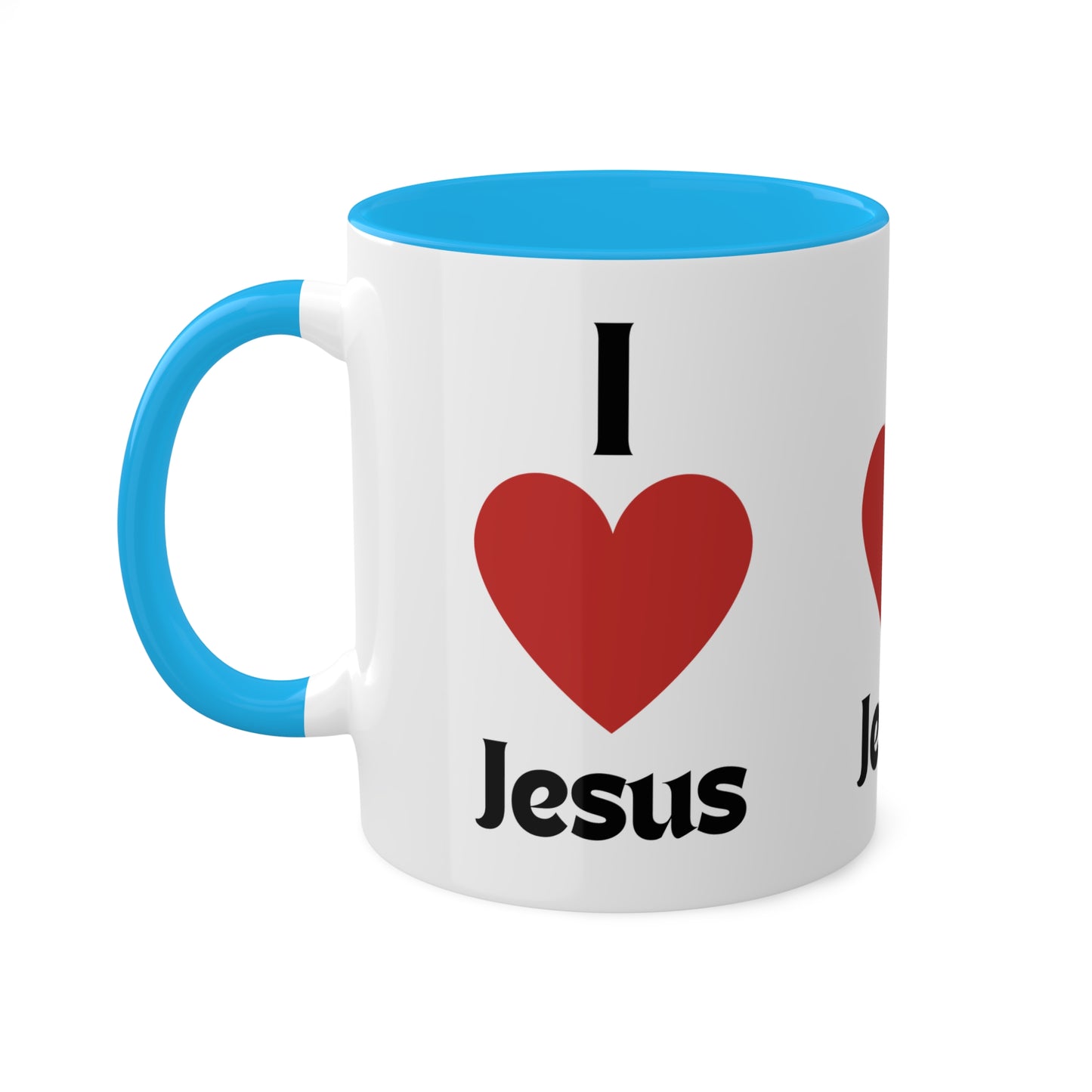 I love Jesus Colorful Mugs, 11oz