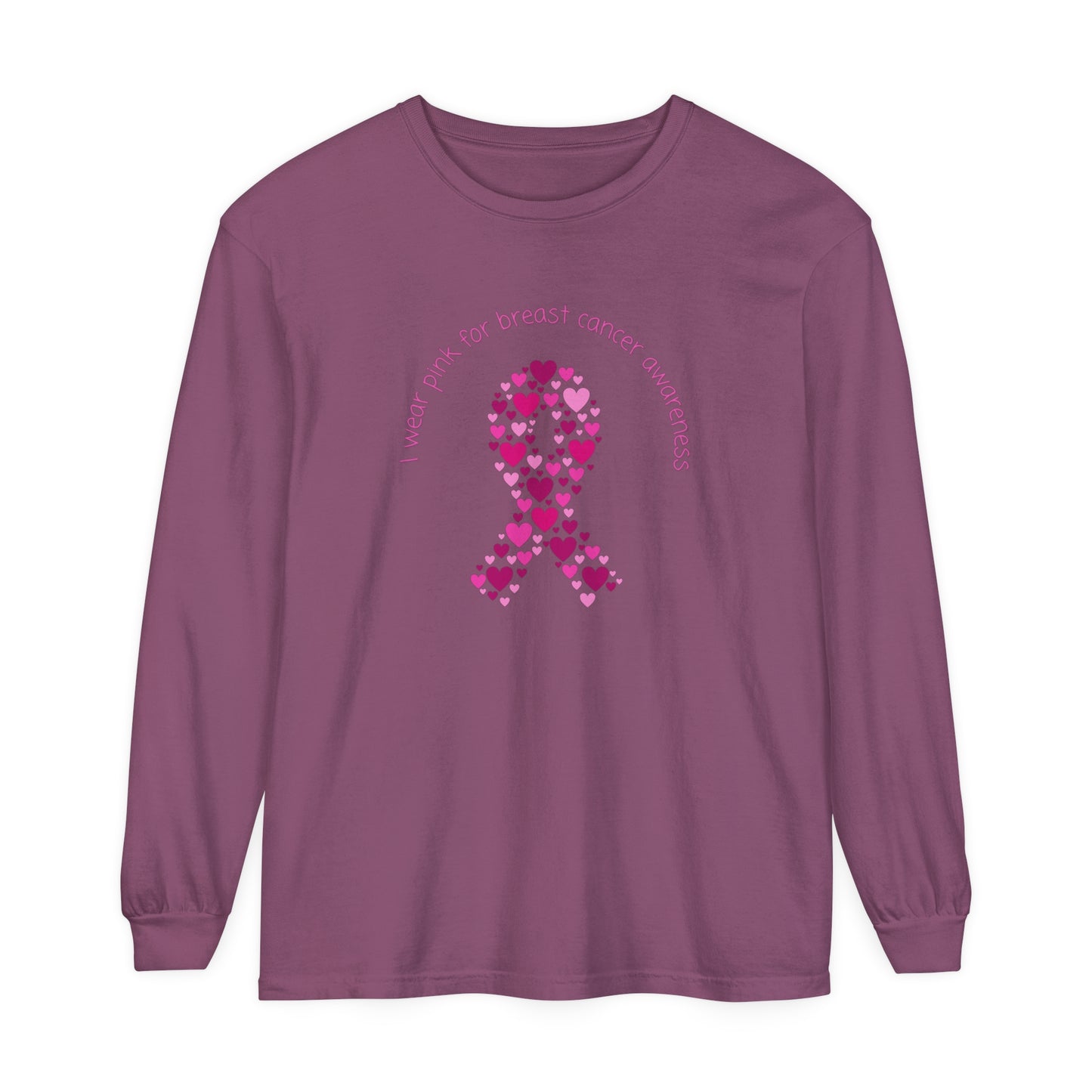 Breast Cancer Awareness Unisex Garment-dyed Long Sleeve T-Shirt