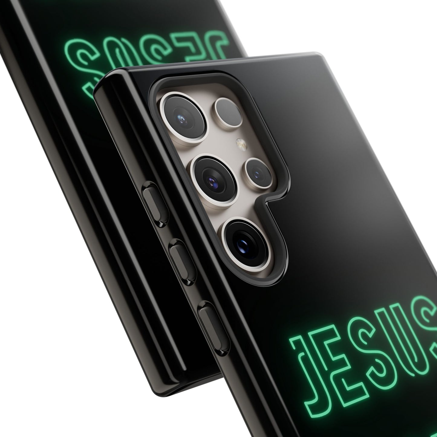 Jesus Saves Neon Signage Green Tough Cases