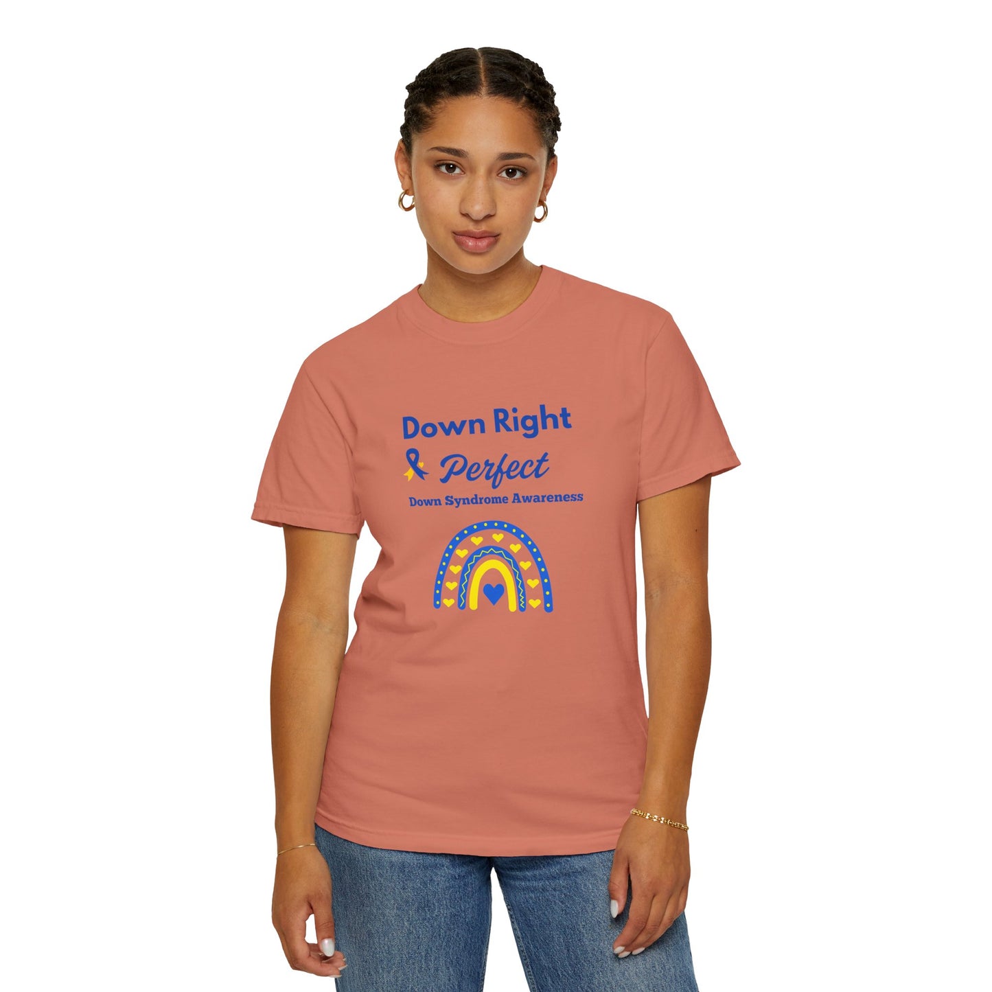 Down Right & Perfect Unisex Garment-Dyed T-shirt