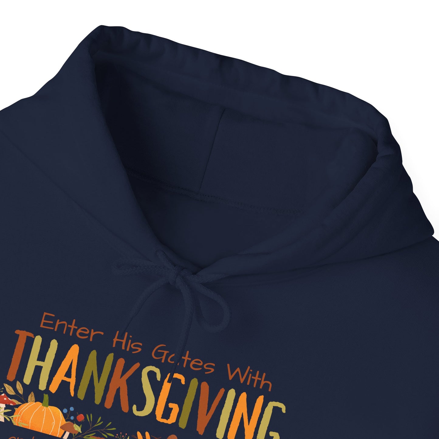 Thanksgiving Psalm 100:4 Unisex Heavy Blend™ Hooded Sweatshirt