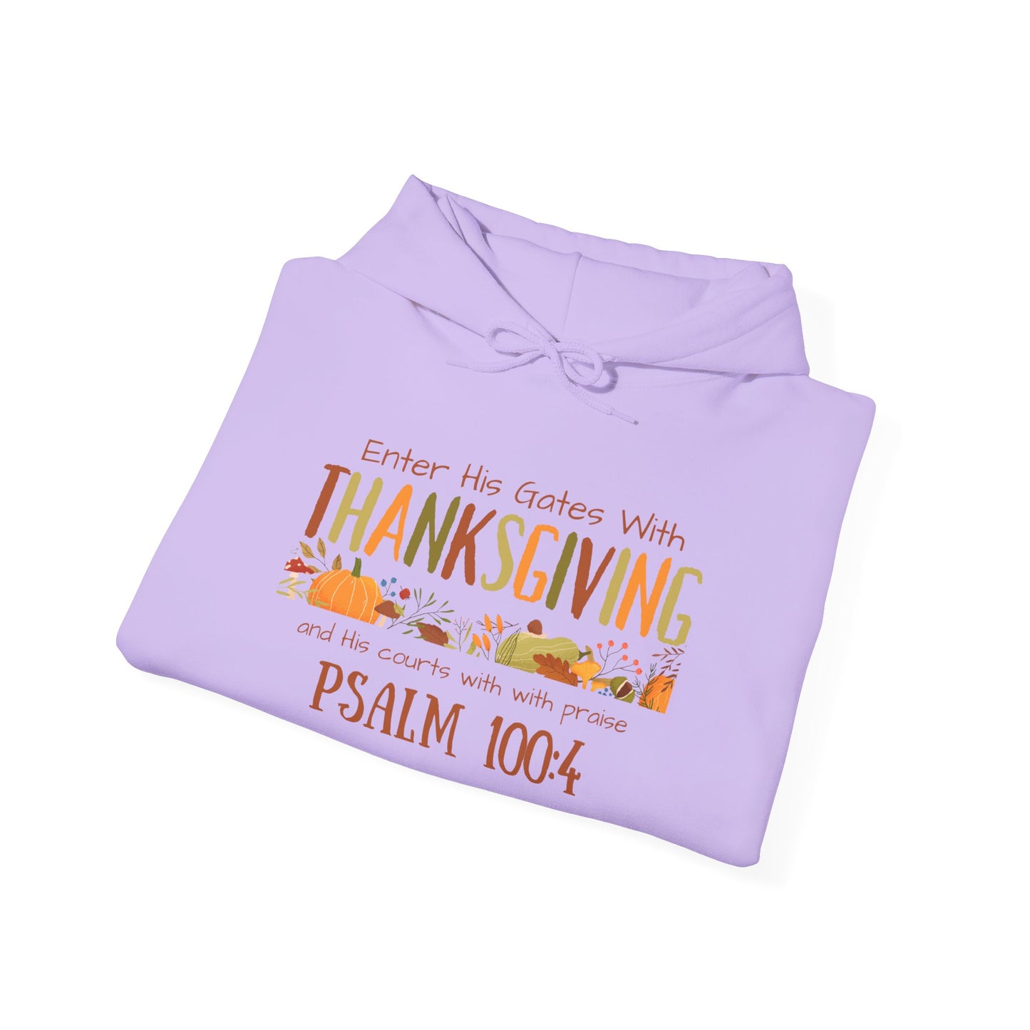 Thanksgiving Psalm 100:4 Unisex Heavy Blend™ Hooded Sweatshirt