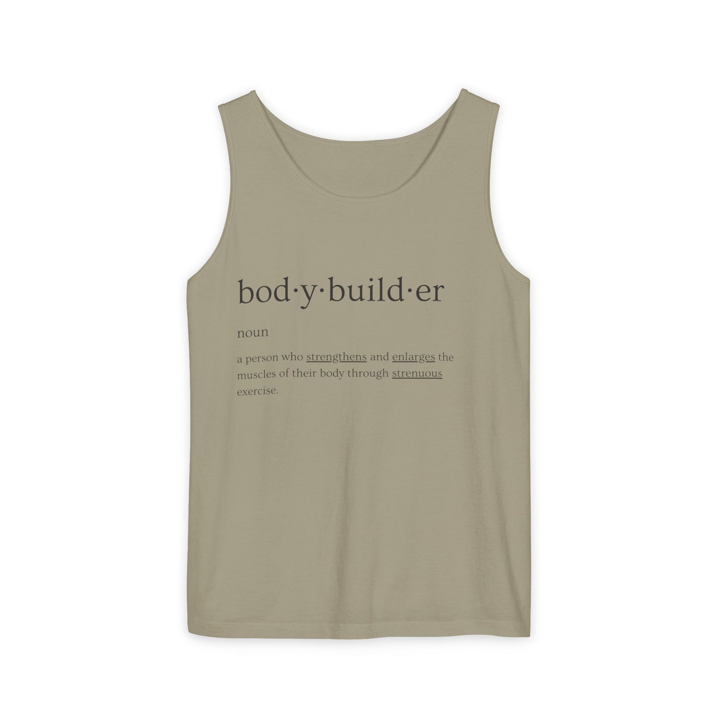 Bodybuilder Definition Unisex Garment-Dyed Tank Top