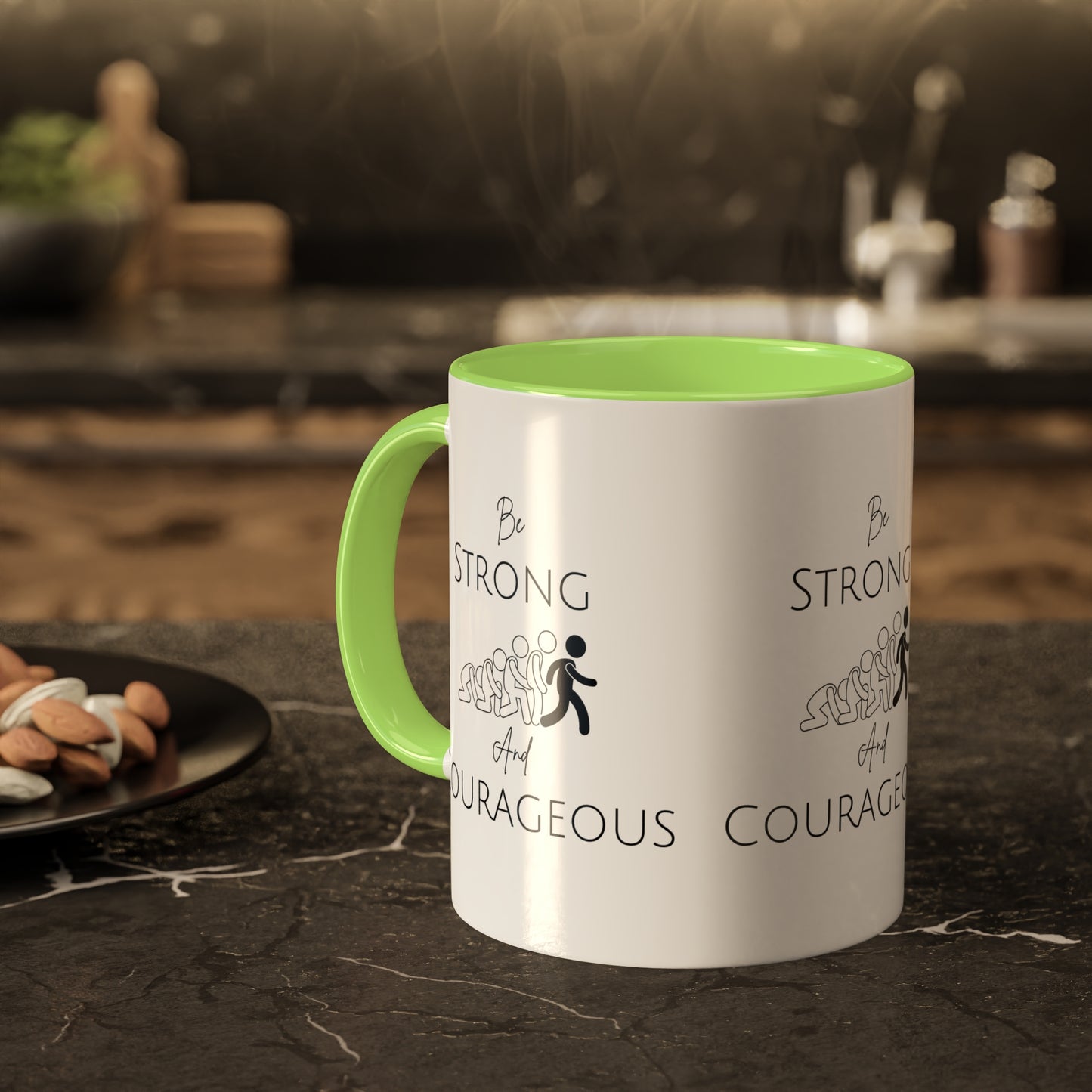 Be Strong And Courageous Colorful Mugs, 11oz