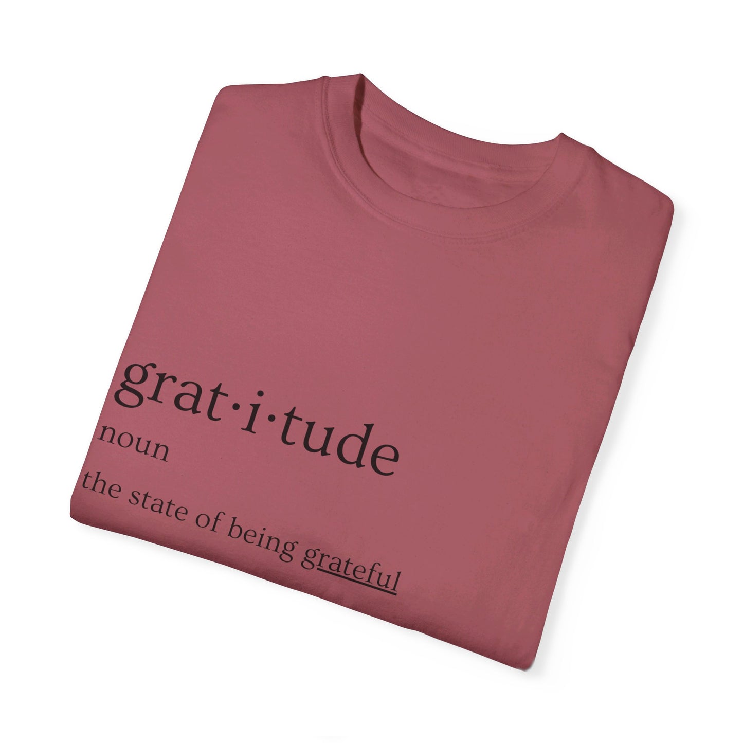 Gratitude Definition Unisex Garment-Dyed T-shirt