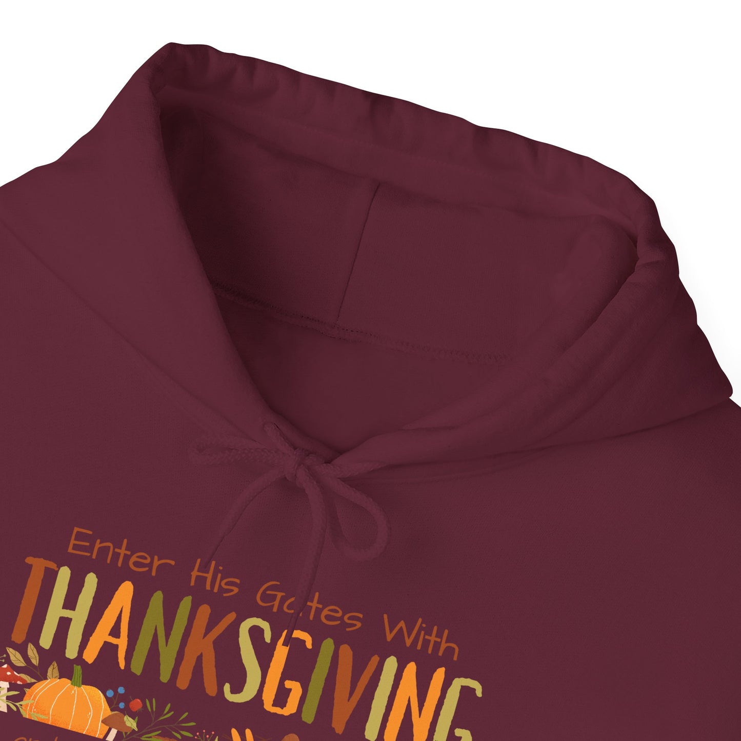 Thanksgiving Psalm 100:4 Unisex Heavy Blend™ Hooded Sweatshirt