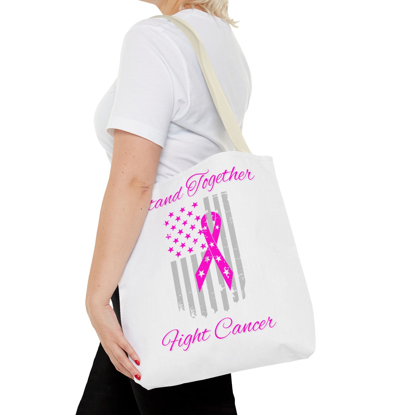 Stand Together Fight Breast Cancer Tote Bag (AOP)