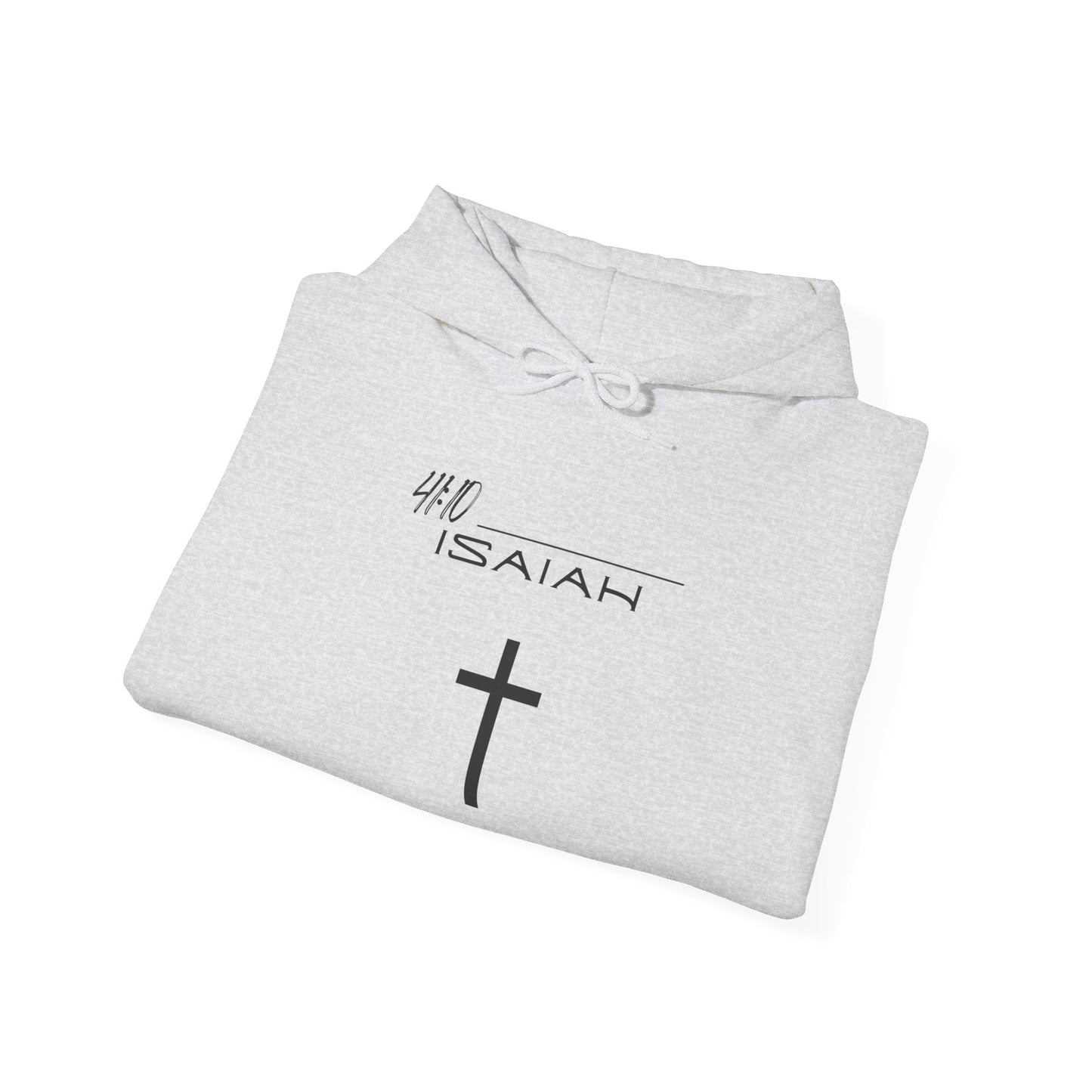 Isaiah 41:10 w/ Full Scripture On Back Unisex Heavy Blend™ Hooded Sweatshirt