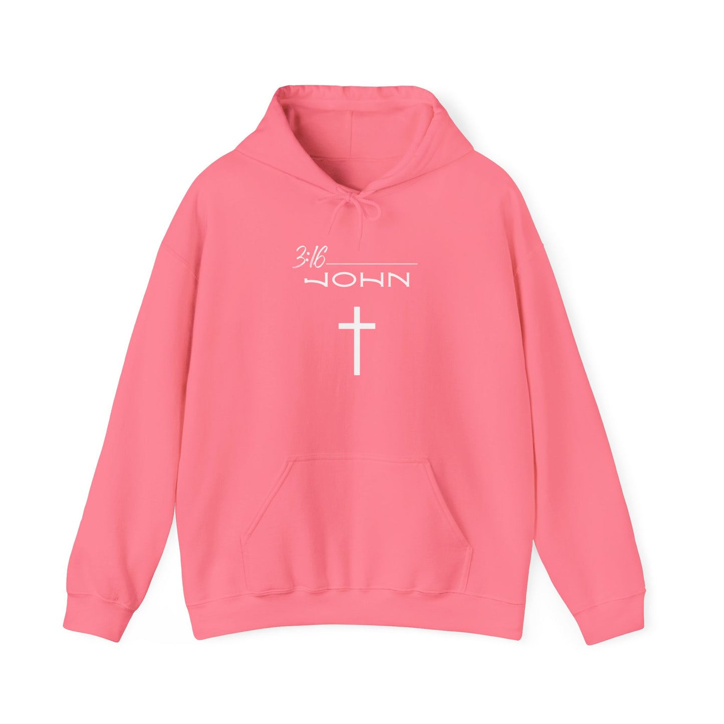 John 3:16 w/ Full Scripture On Back Unisex Heavy Blend™ Hooded Sweatshirt