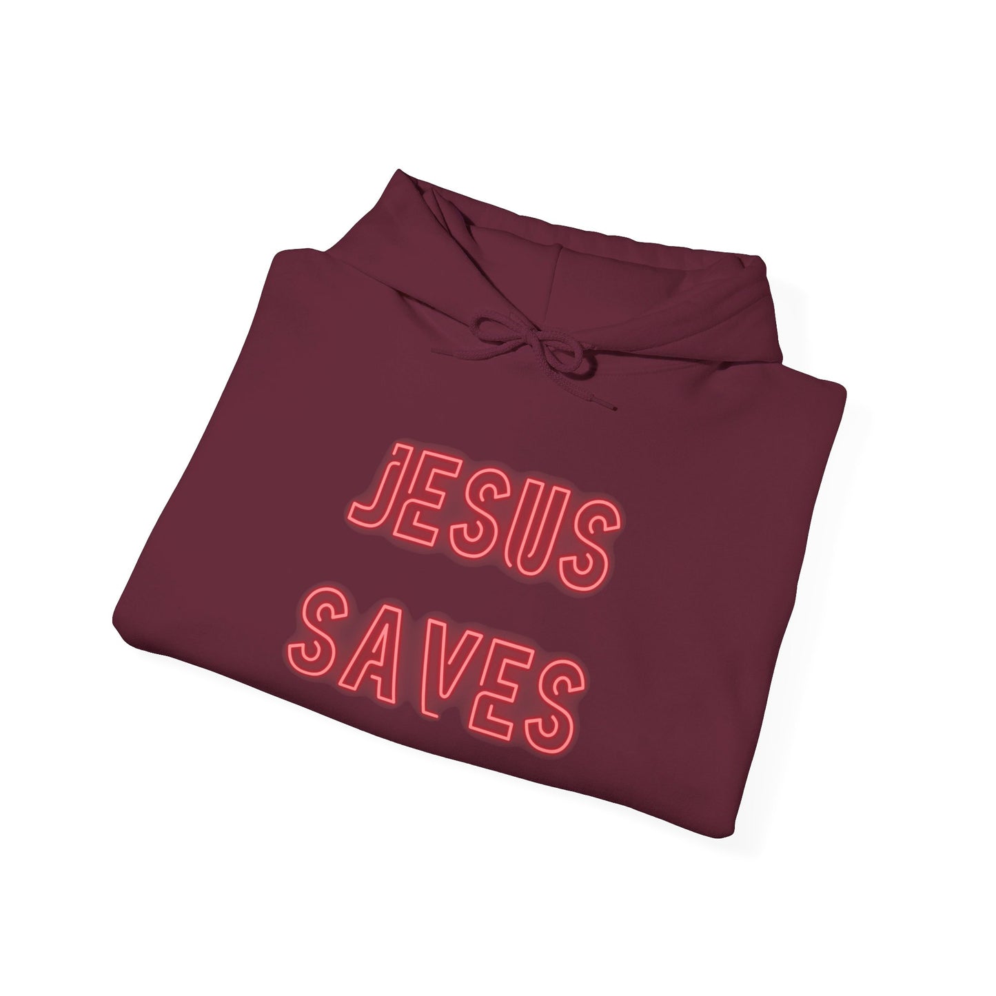 Jesus Saves Neon Signage Unisex Heavy Blend™ Hooded Sweatshirt