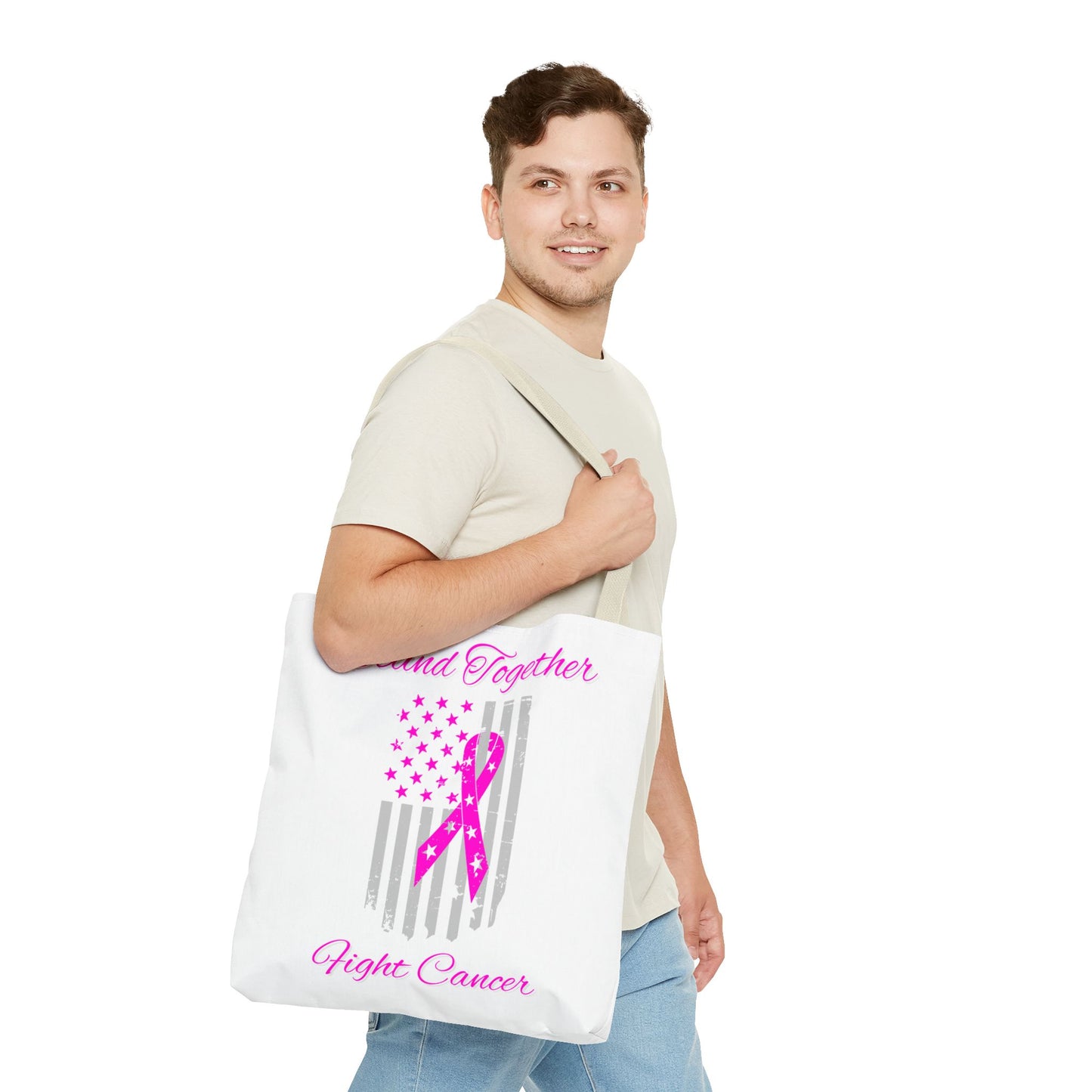 Stand Together Fight Breast Cancer Tote Bag (AOP)