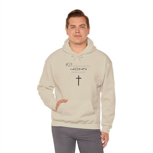 John 4:23 Real Men Worship God Front and Back Unisex Heavy Blend™ Hooded Sweatshirt