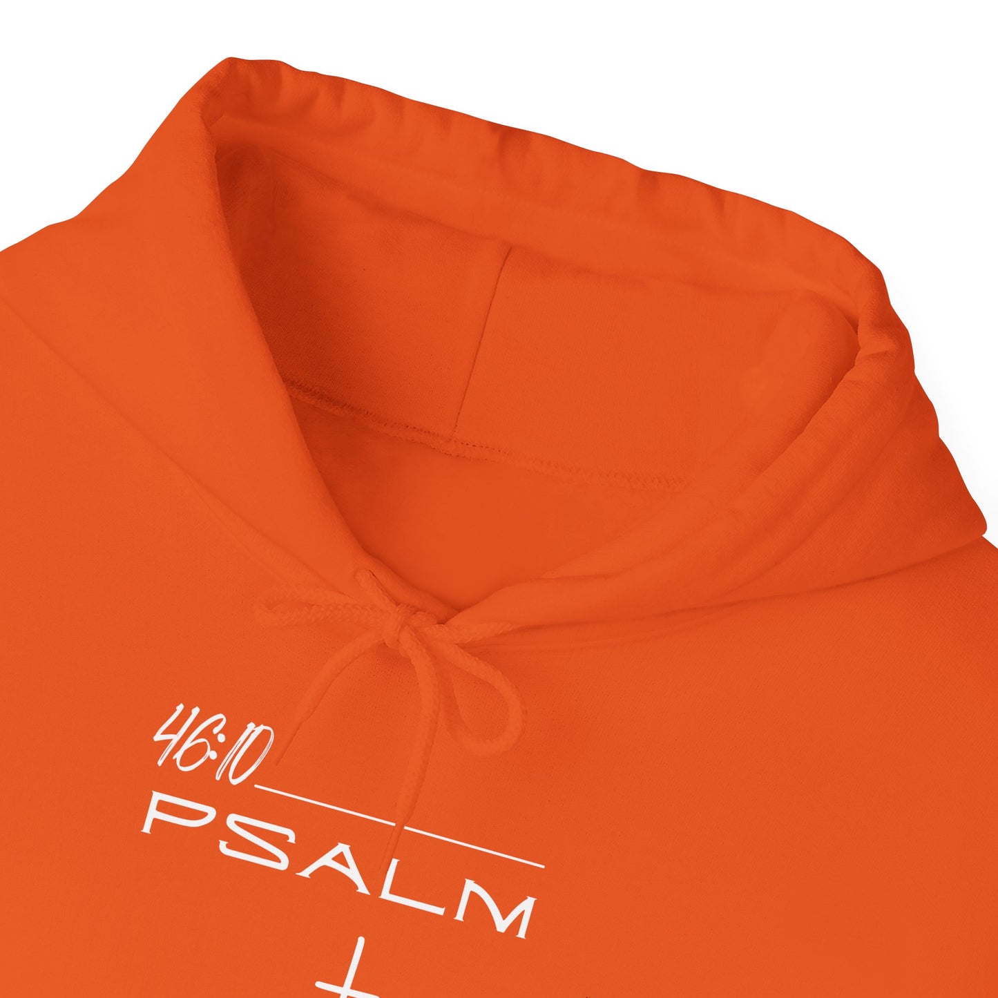 Psalm 46:10 w/ Full Scripture on Back Unisex Heavy Blend™ Hooded Sweatshirt