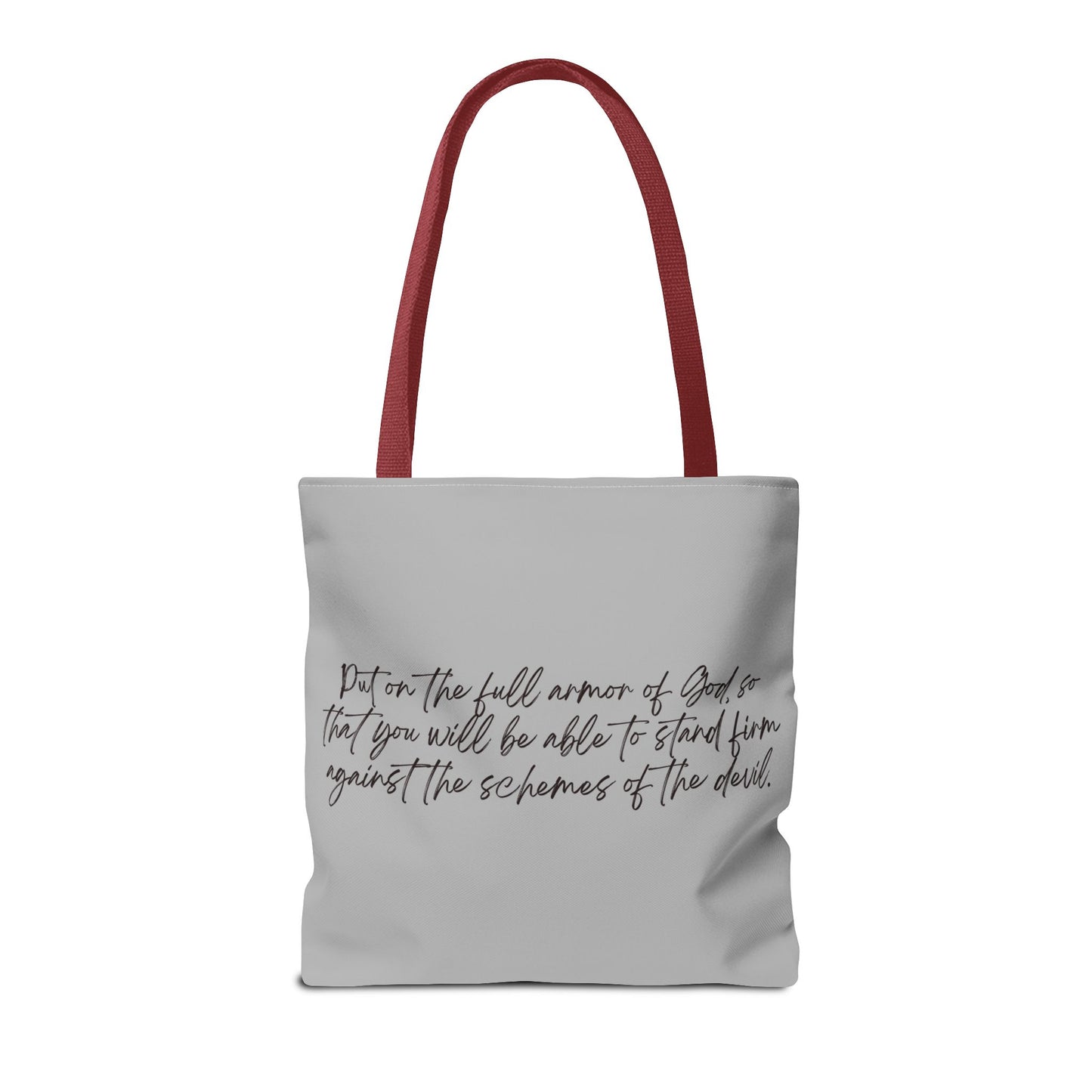 Ephesians 6:11 Full Armor of God Tote Bag (AOP)