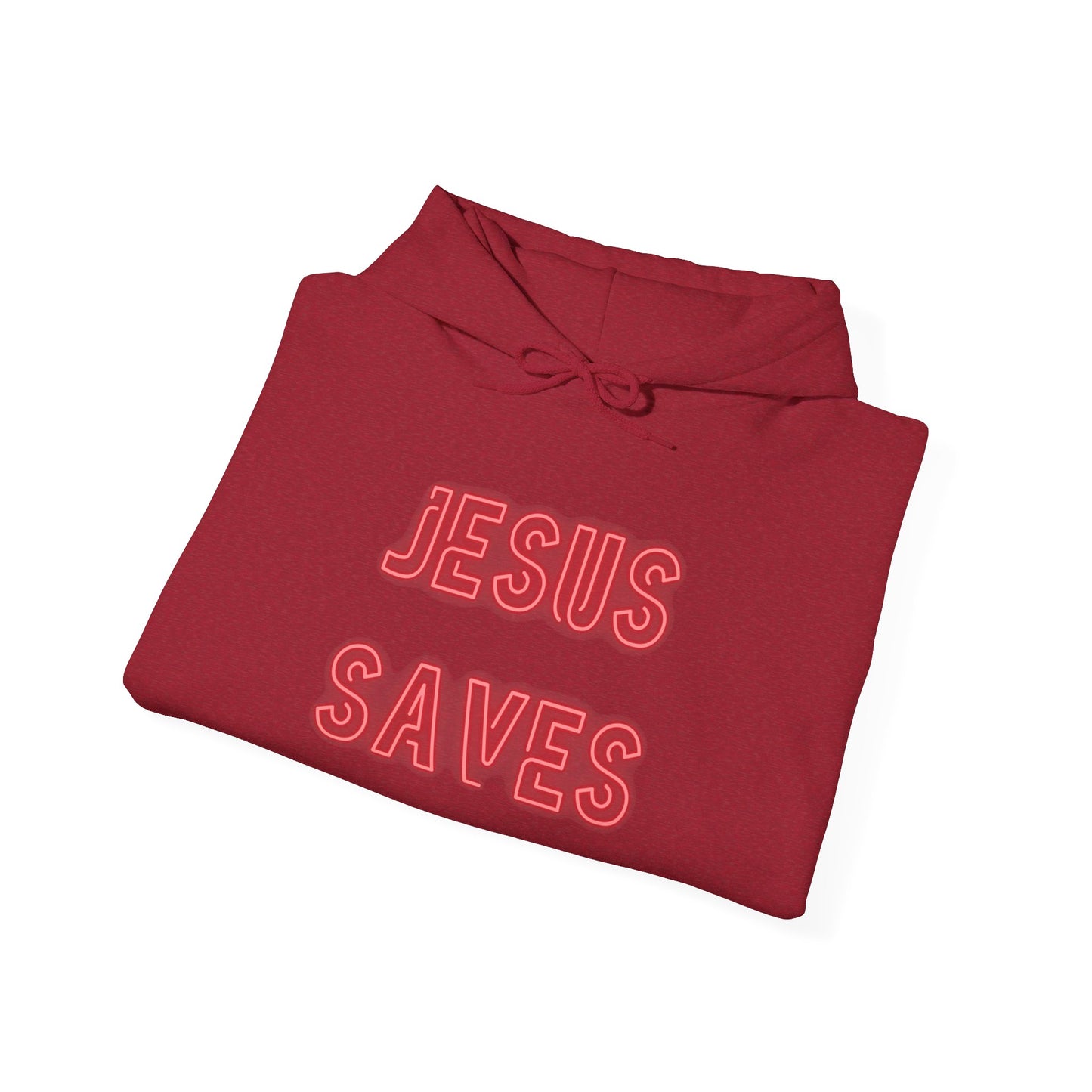 Jesus Saves Neon Signage Unisex Heavy Blend™ Hooded Sweatshirt