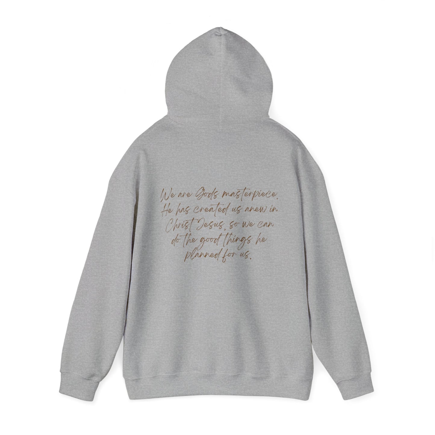 Ephesians 2:10 w/Full Scripture On Back Unisex Heavy Blend™ Hooded Sweatshirt