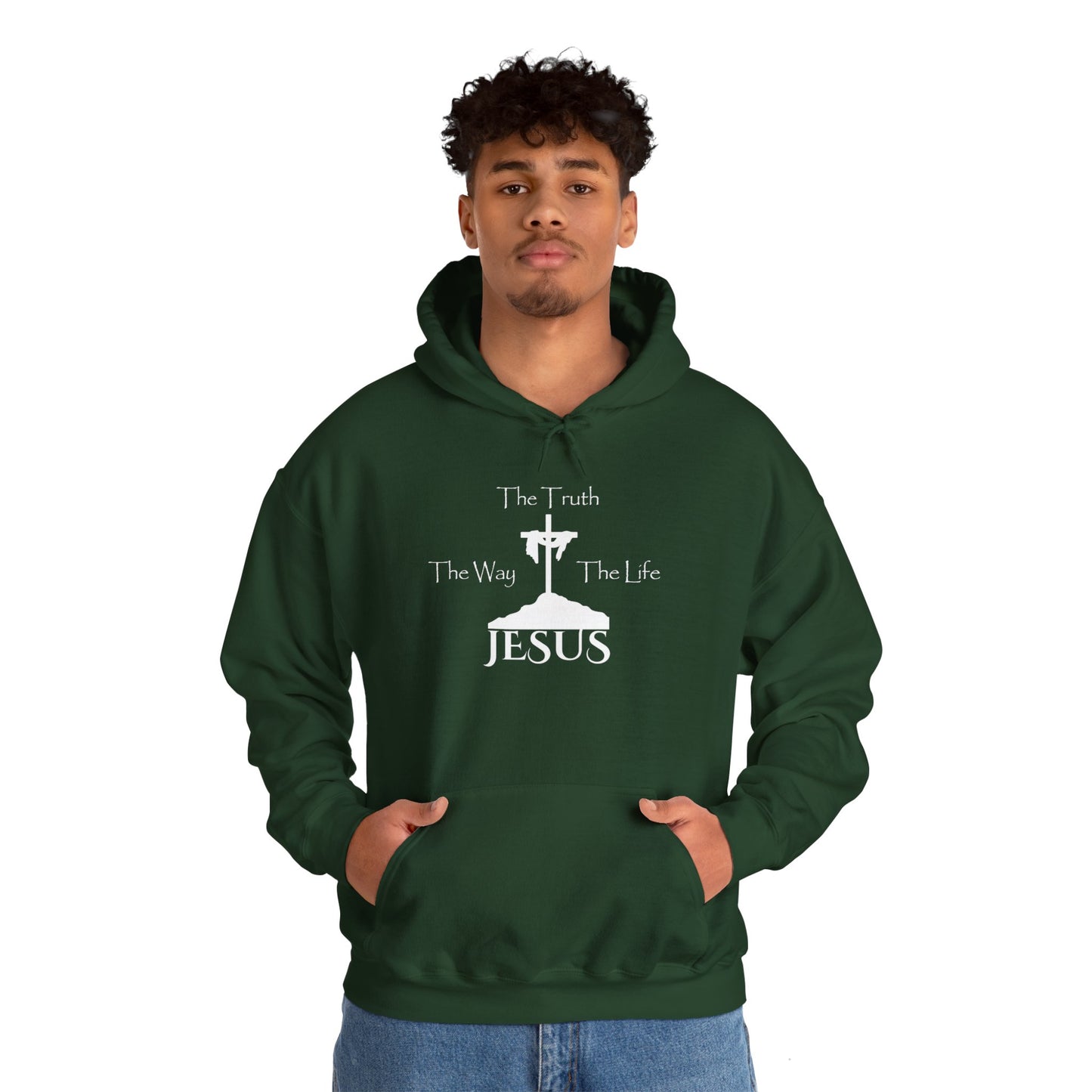 Jesus The Way The Truth The Life Unisex Heavy Blend™ Hooded Sweatshirt