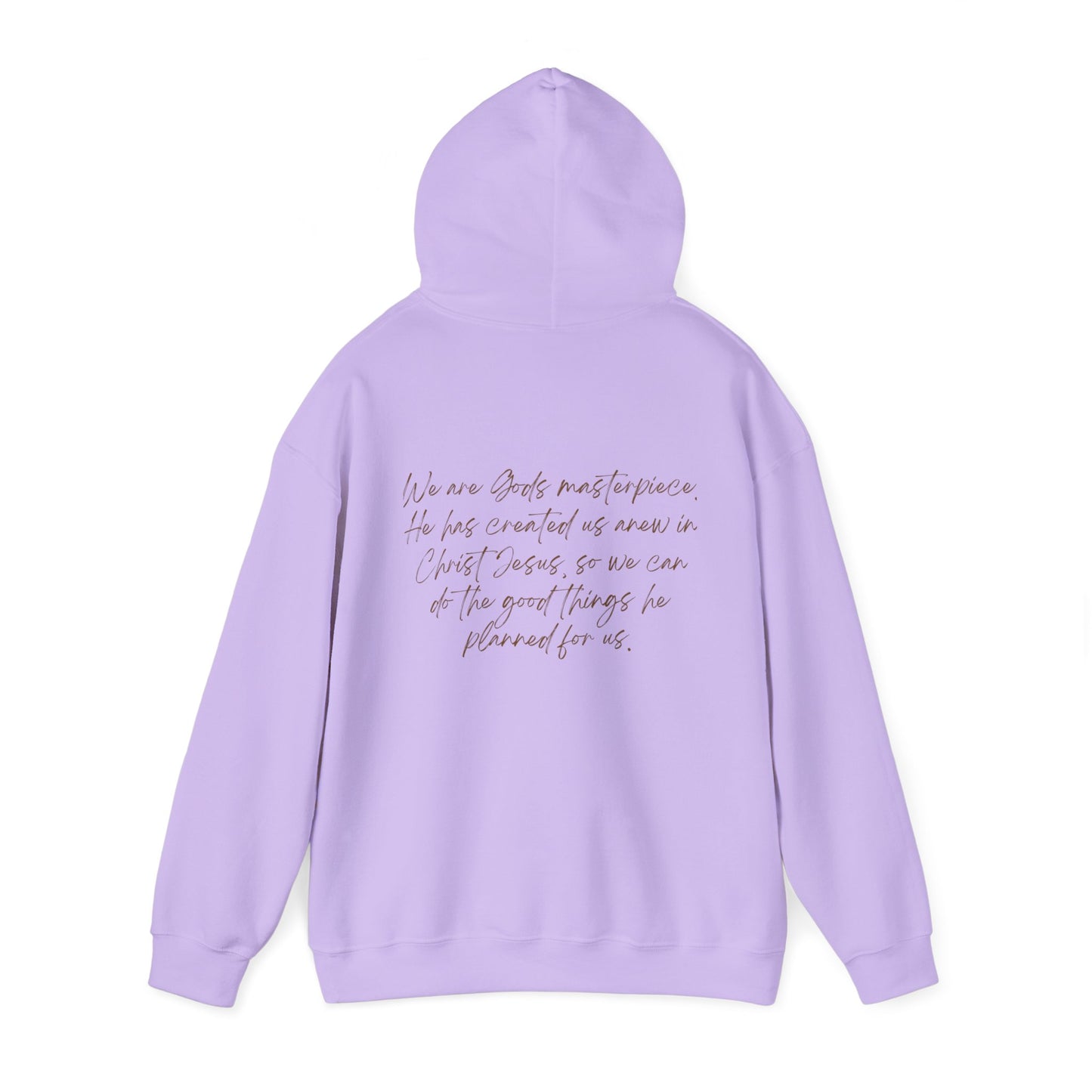 Ephesians 2:10 w/Full Scripture On Back Unisex Heavy Blend™ Hooded Sweatshirt