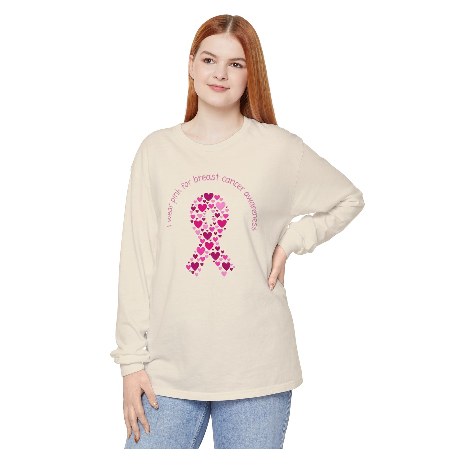 Breast Cancer Awareness Unisex Garment-dyed Long Sleeve T-Shirt