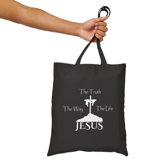 Jesus The Way The Truth The Life Cotton Canvas Tote Bag