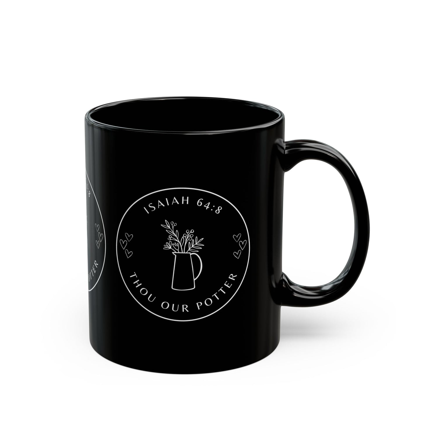 Isaiah 64:8 Potter Black Mug (11oz, 15oz)