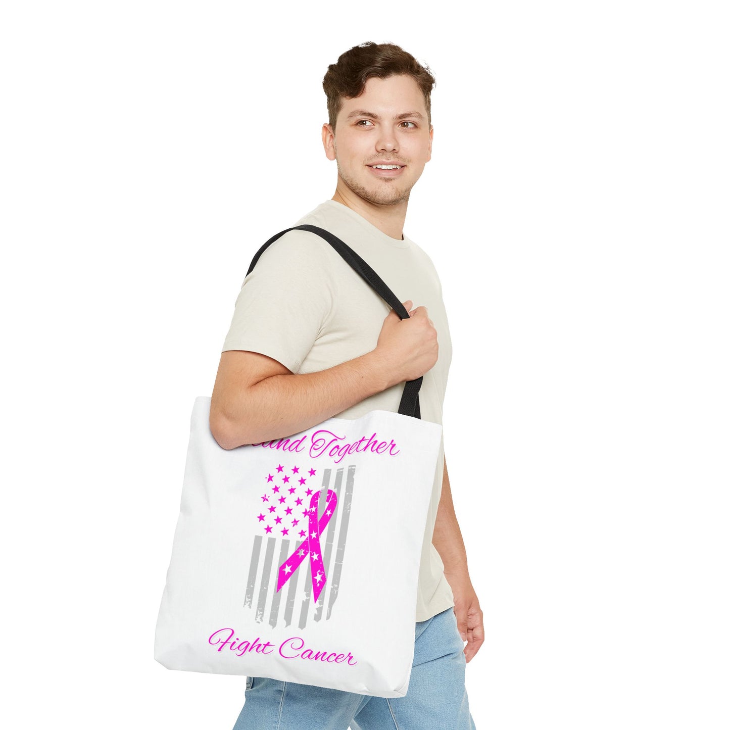 Stand Together Fight Breast Cancer Tote Bag (AOP)