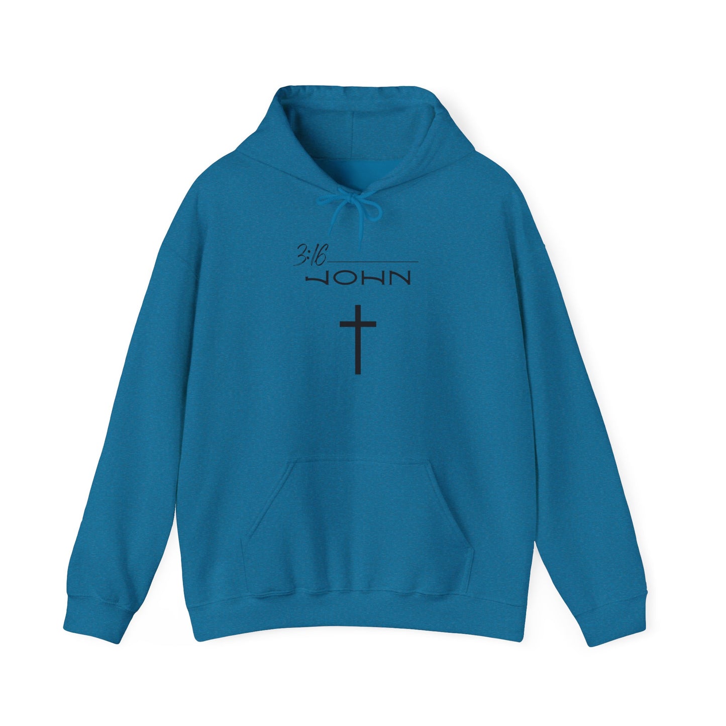 John 3:16 w/ Full Scripture On Back Unisex Heavy Blend™ Hooded Sweatshirt