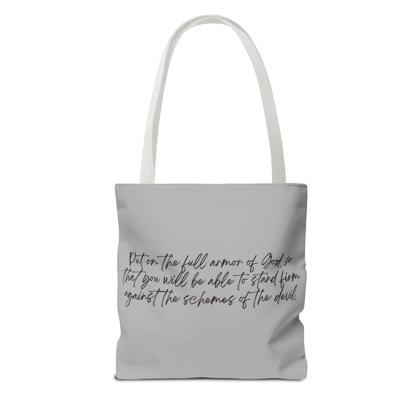 Ephesians 6:11 Full Armor of God Tote Bag (AOP)