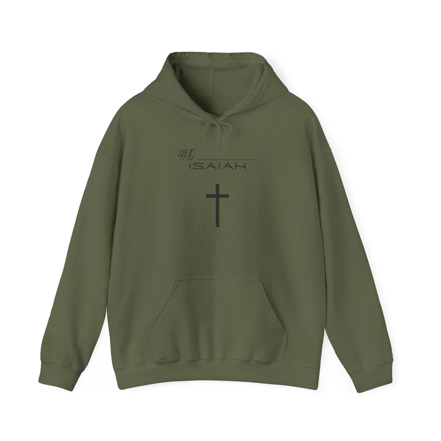 Isaiah 41:10 w/ Full Scripture On Back Unisex Heavy Blend™ Hooded Sweatshirt