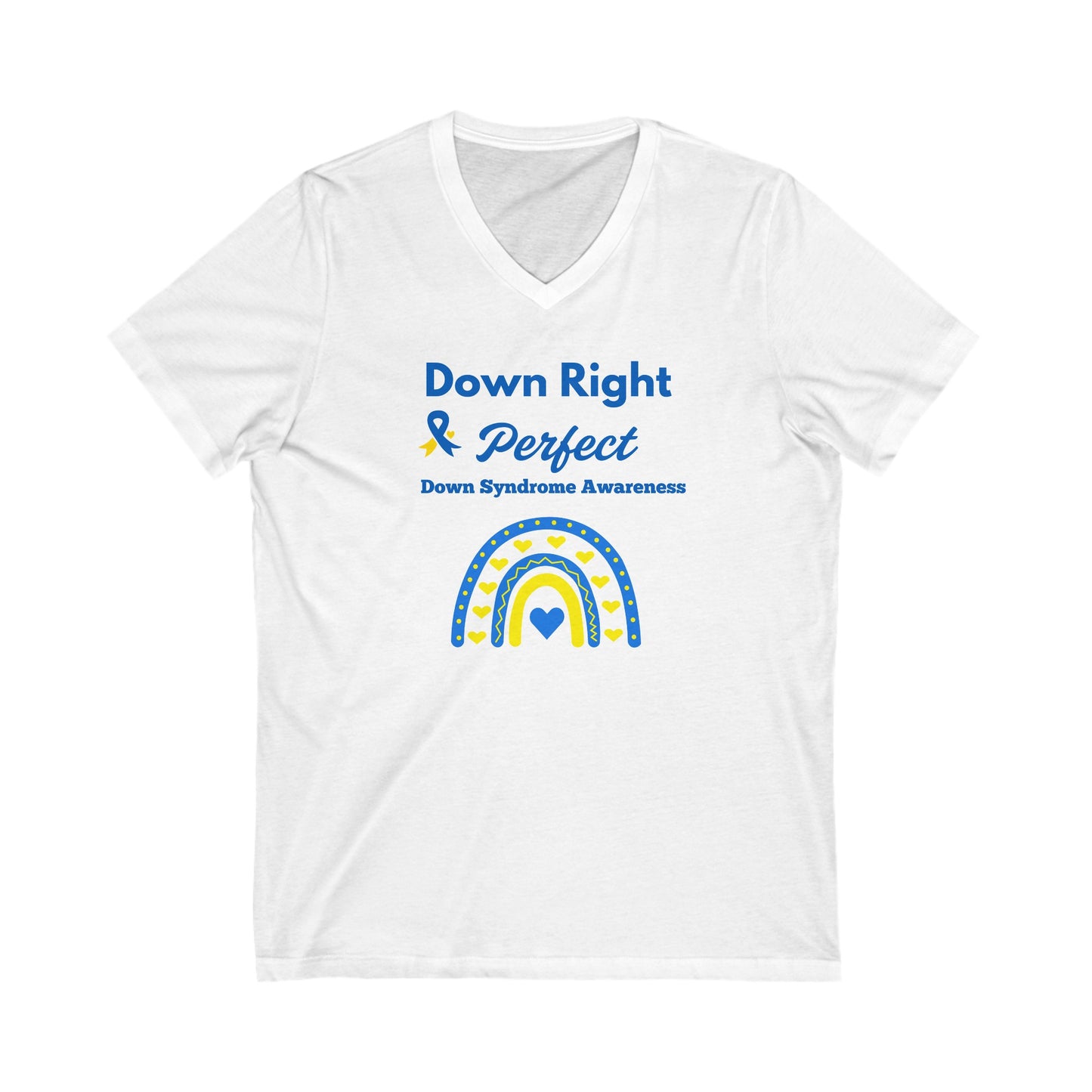 Down Right & Perfect Unisex Jersey Short Sleeve V-Neck Tee