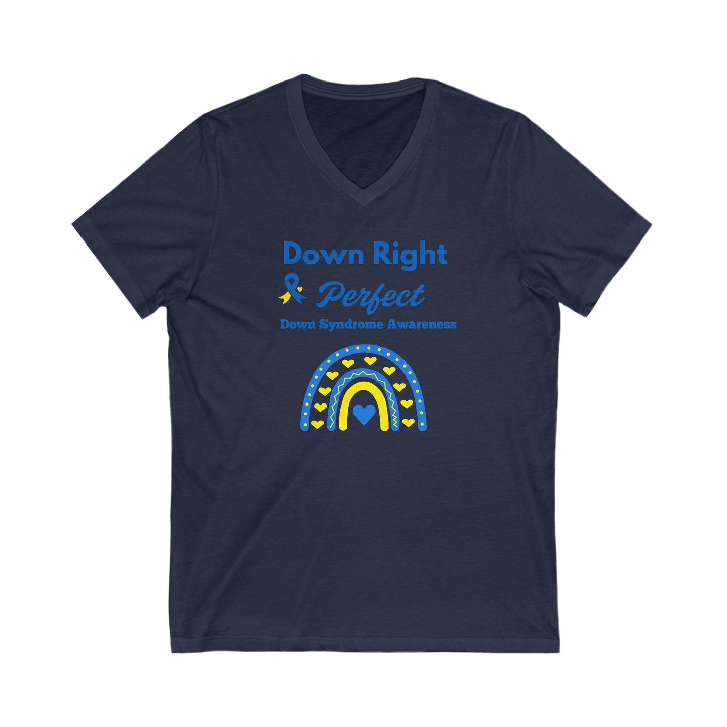 Down Right & Perfect Unisex Jersey Short Sleeve V-Neck Tee