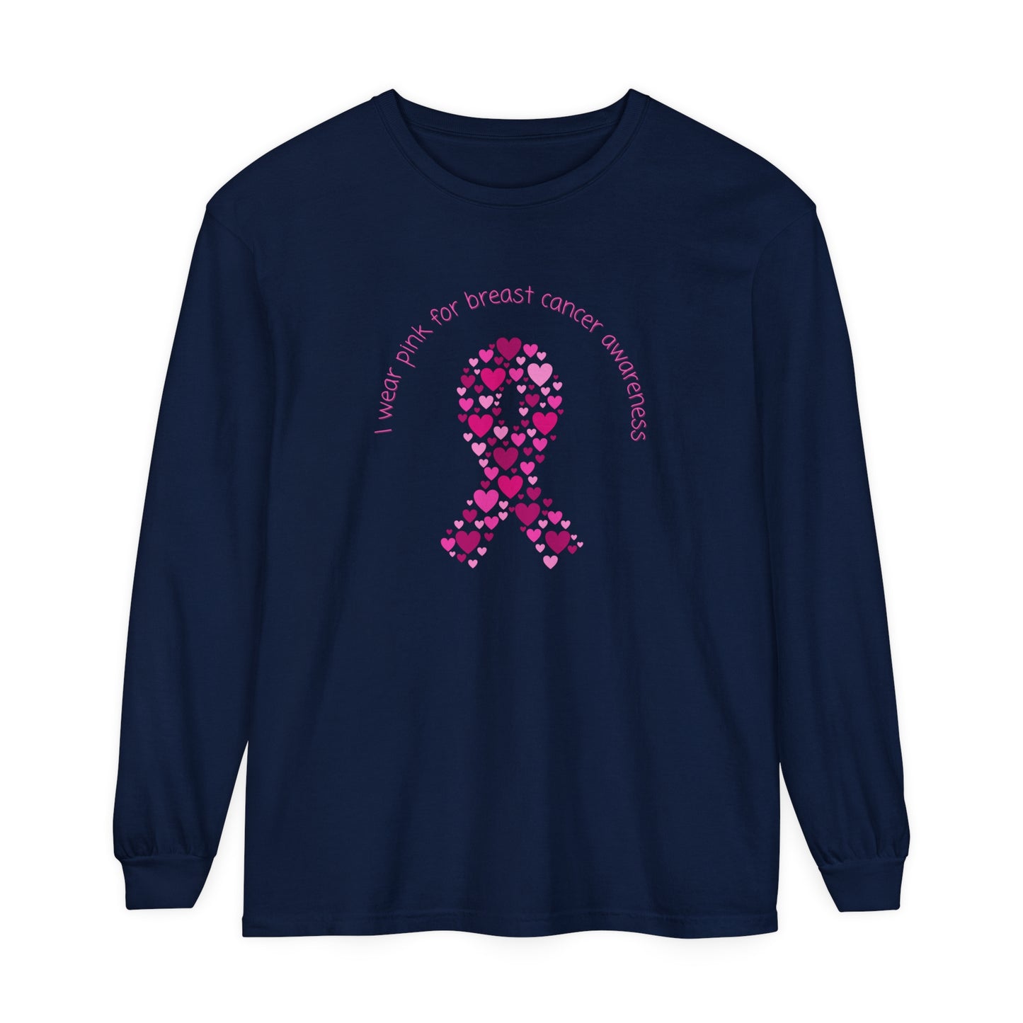 Breast Cancer Awareness Unisex Garment-dyed Long Sleeve T-Shirt