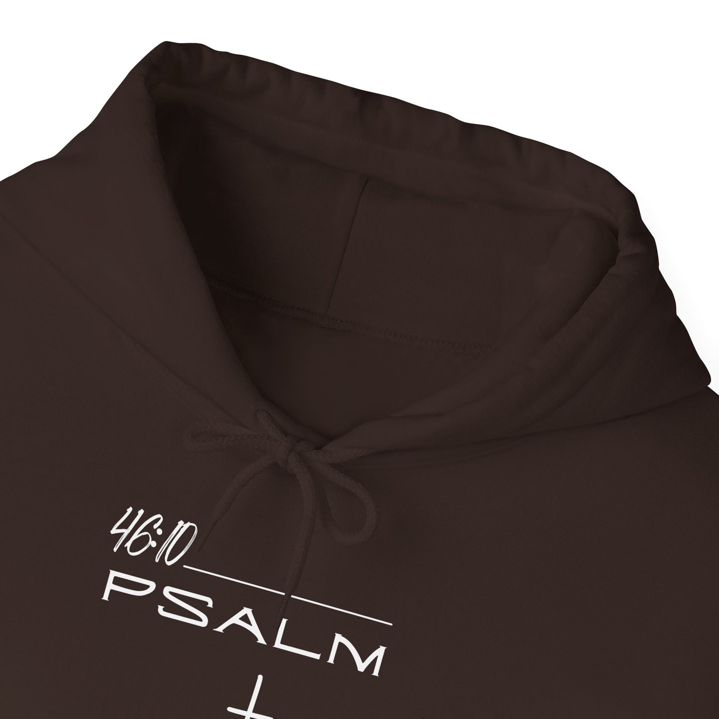 Psalm 46:10 w/ Full Scripture on Back Unisex Heavy Blend™ Hooded Sweatshirt