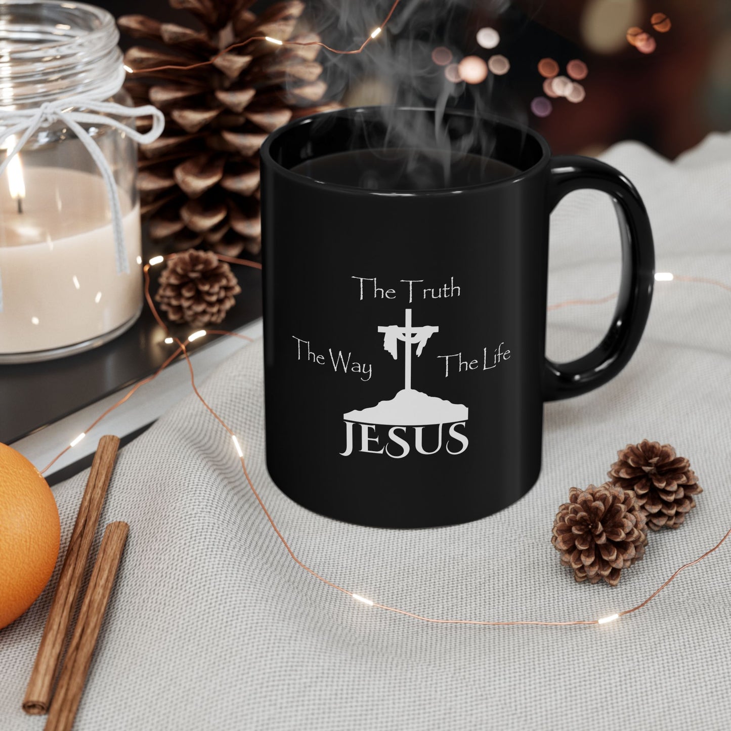 Jesus The Way The Truth The Life Black Mug (11oz, 15oz)