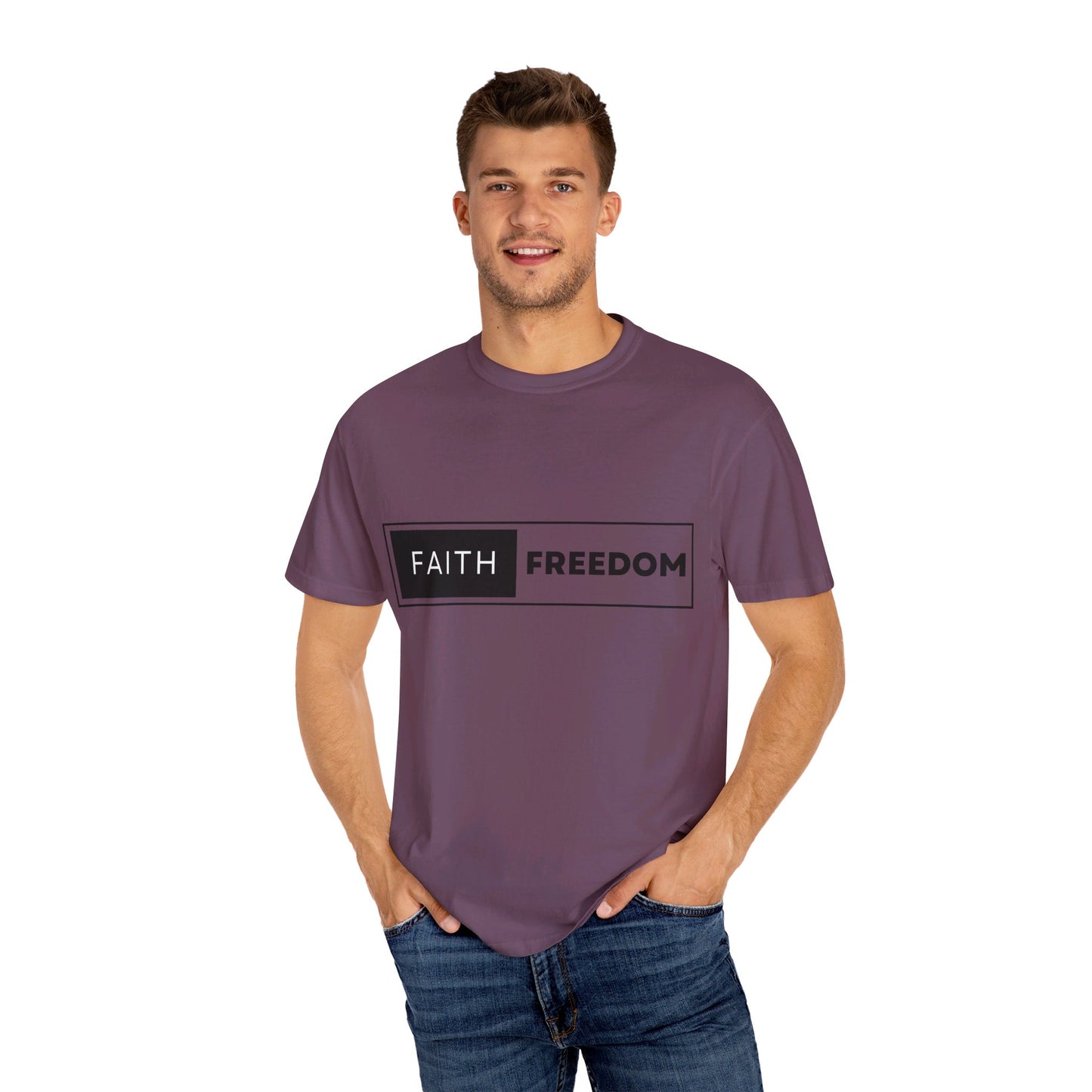 Faith Freedom Unisex Garment-Dyed T-shirt