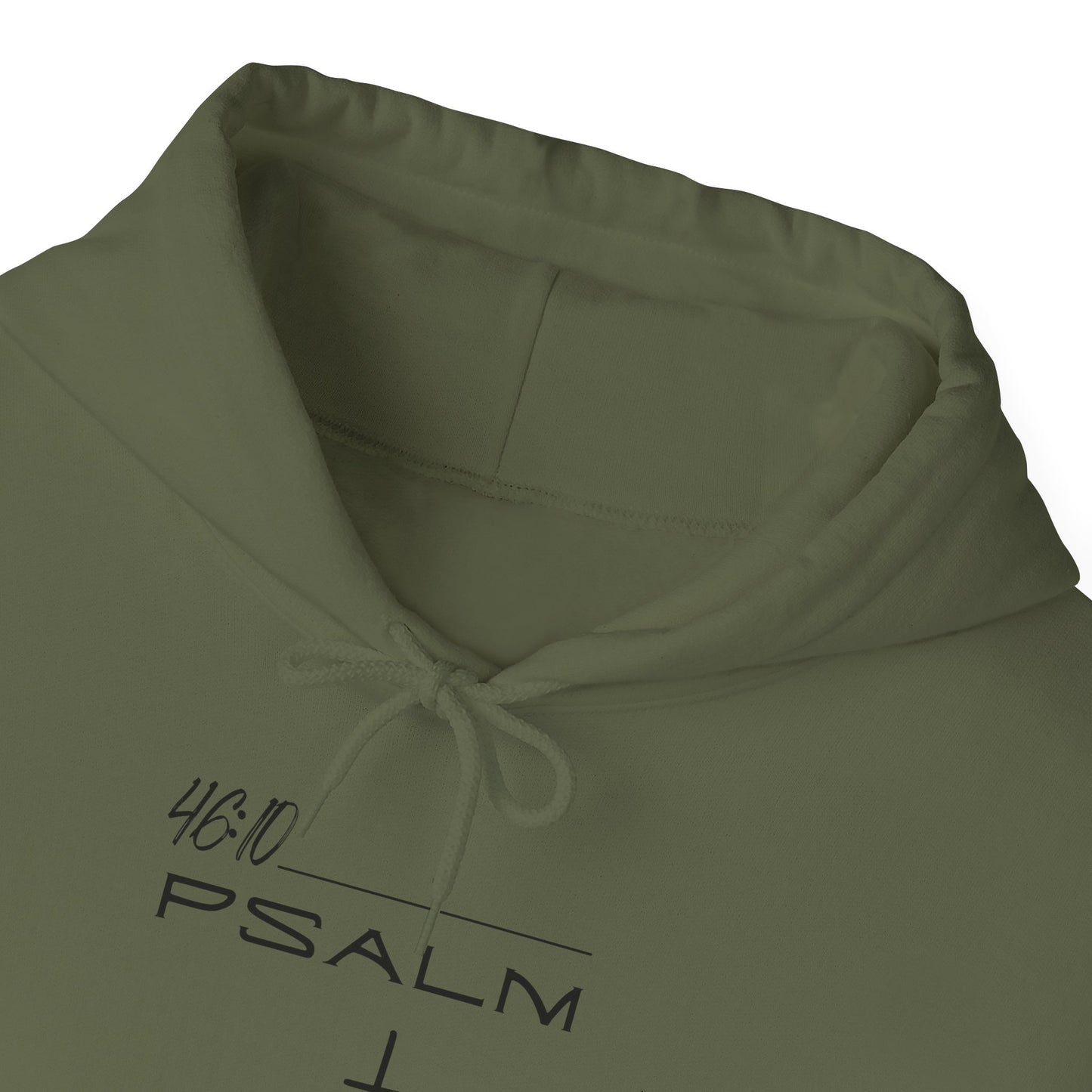 Psalm 46:10 w/ Full Scripture on Back Unisex Heavy Blend™ Hooded Sweatshirt