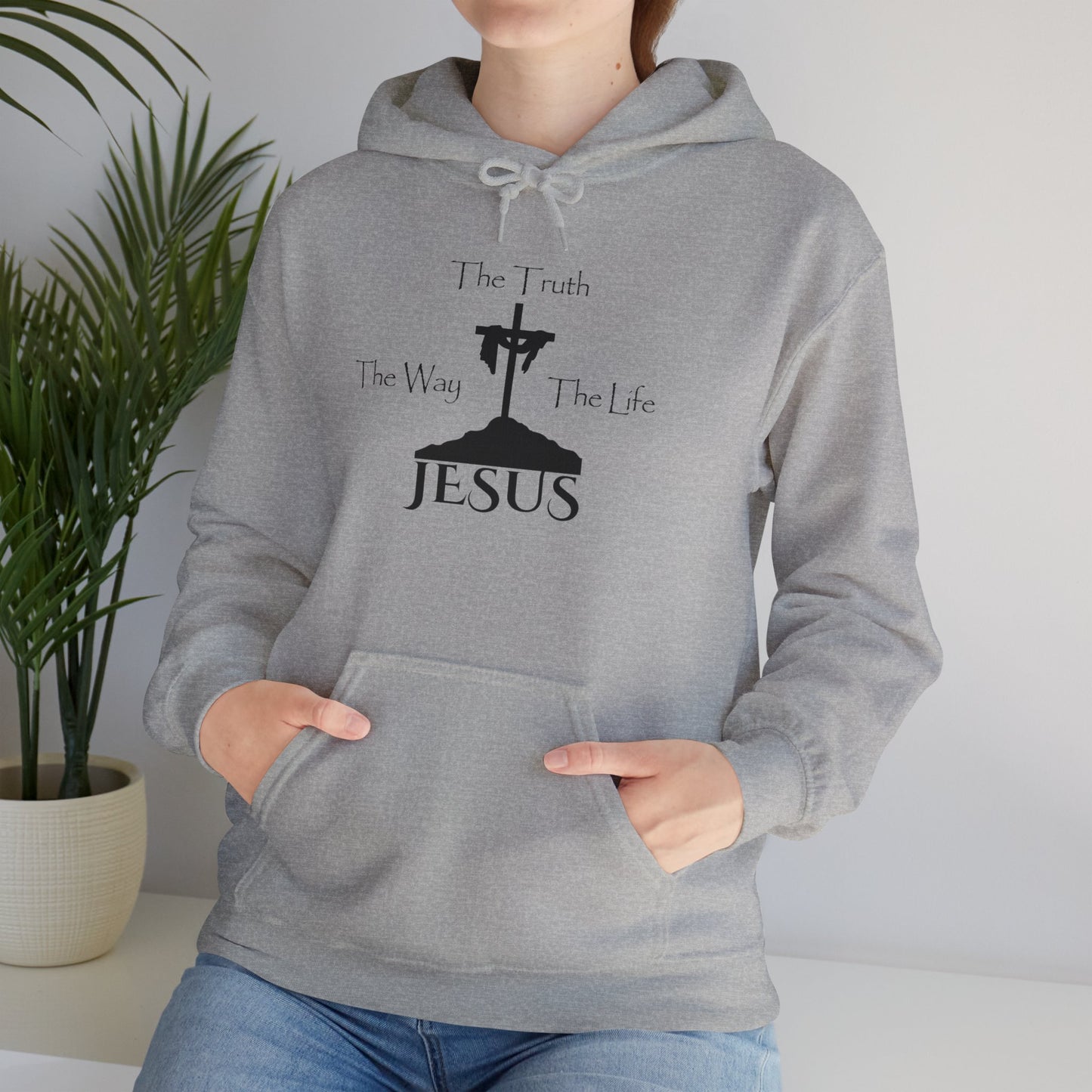 Jesus The Way The Truth The Life Unisex Heavy Blend™ Hooded Sweatshirt