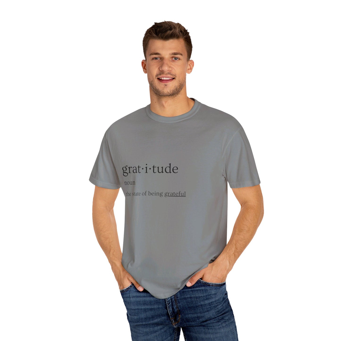 Gratitude Definition Unisex Garment-Dyed T-shirt