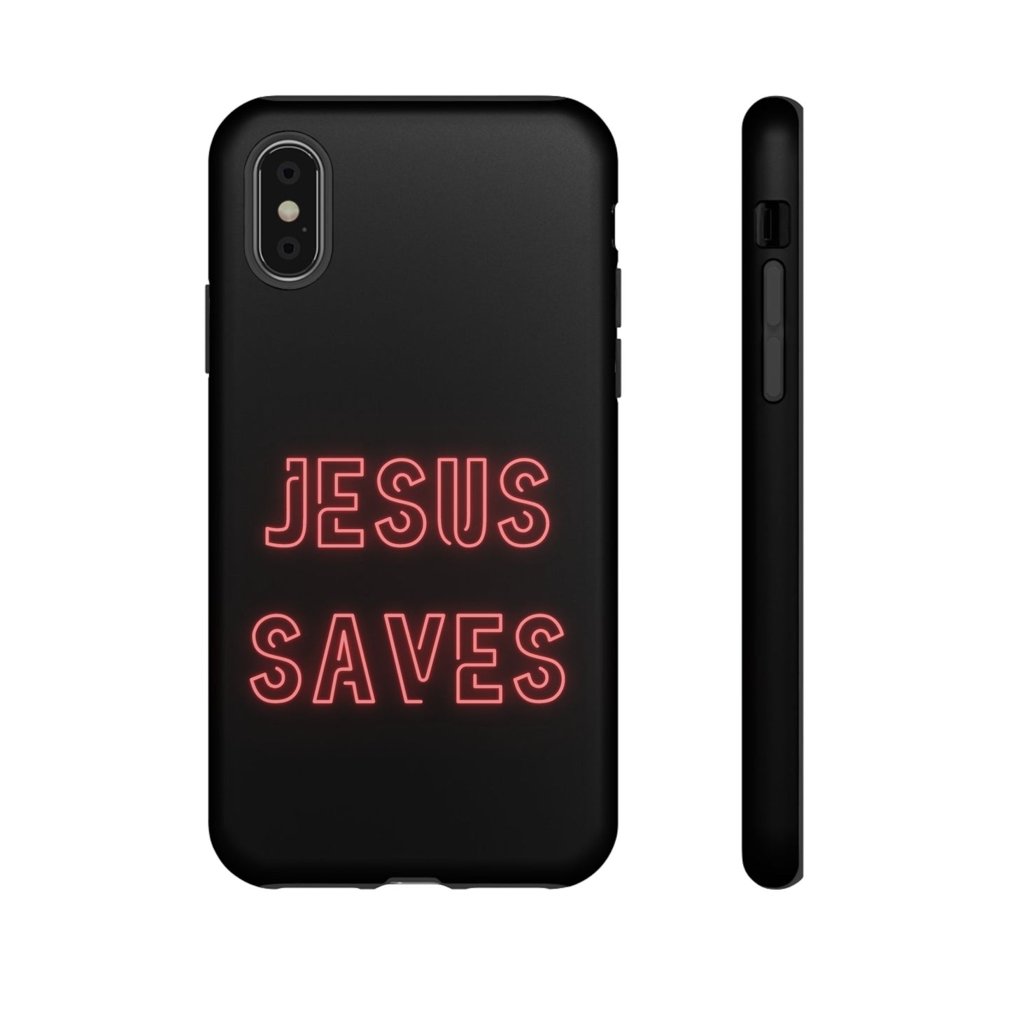 Jesus Saves Neon Signage Tough Cases Iphone Samsung Google